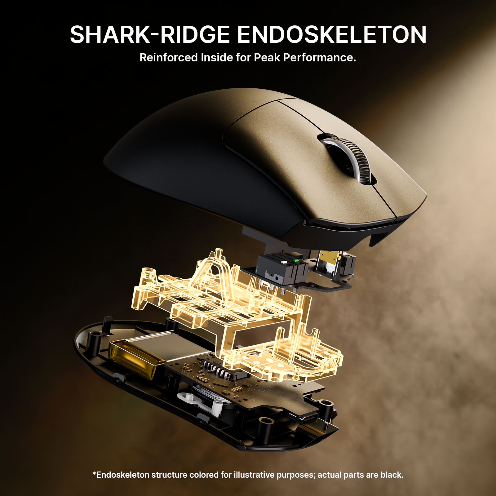 ATTACK SHARK V8 Ultra lekka ergonomiczna bezprzewodowa mysz gamingowa