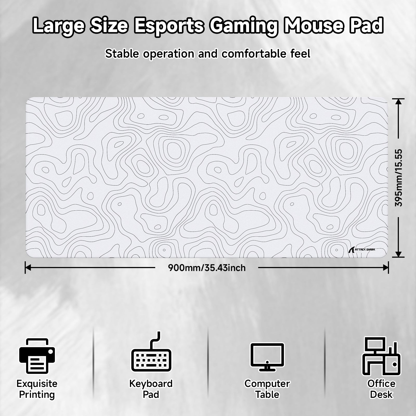 ATTACK SHARK CM02PRO Podkładka pod mysz do eSportu (900x400x4 MM)