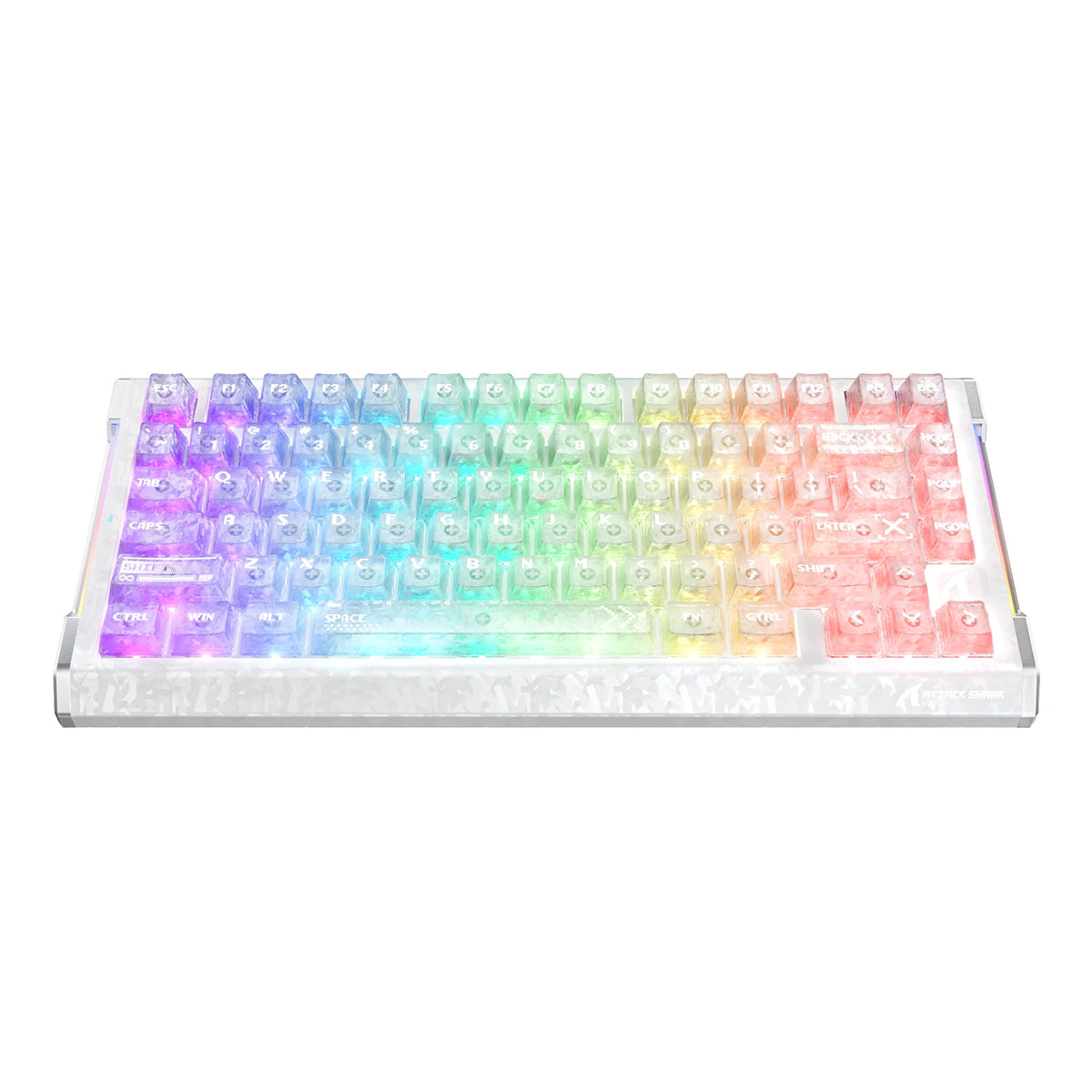 ATTACK SHARK R86 HE Carbon Fiber Przewodowa klawiatura gamingowa z magnetycznymi przełącznikami i szybkim wyzwalaniem, z kablem spiralnym C01 ULTRA RGB