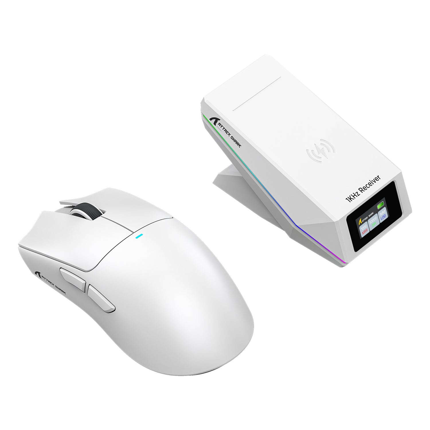 Bezprzewodowa mysz gamingowa ATTACK SHARK X11 PRO V2 z wyświetlaczem TFT, stacją ładującą i zwiniętym kablem C06