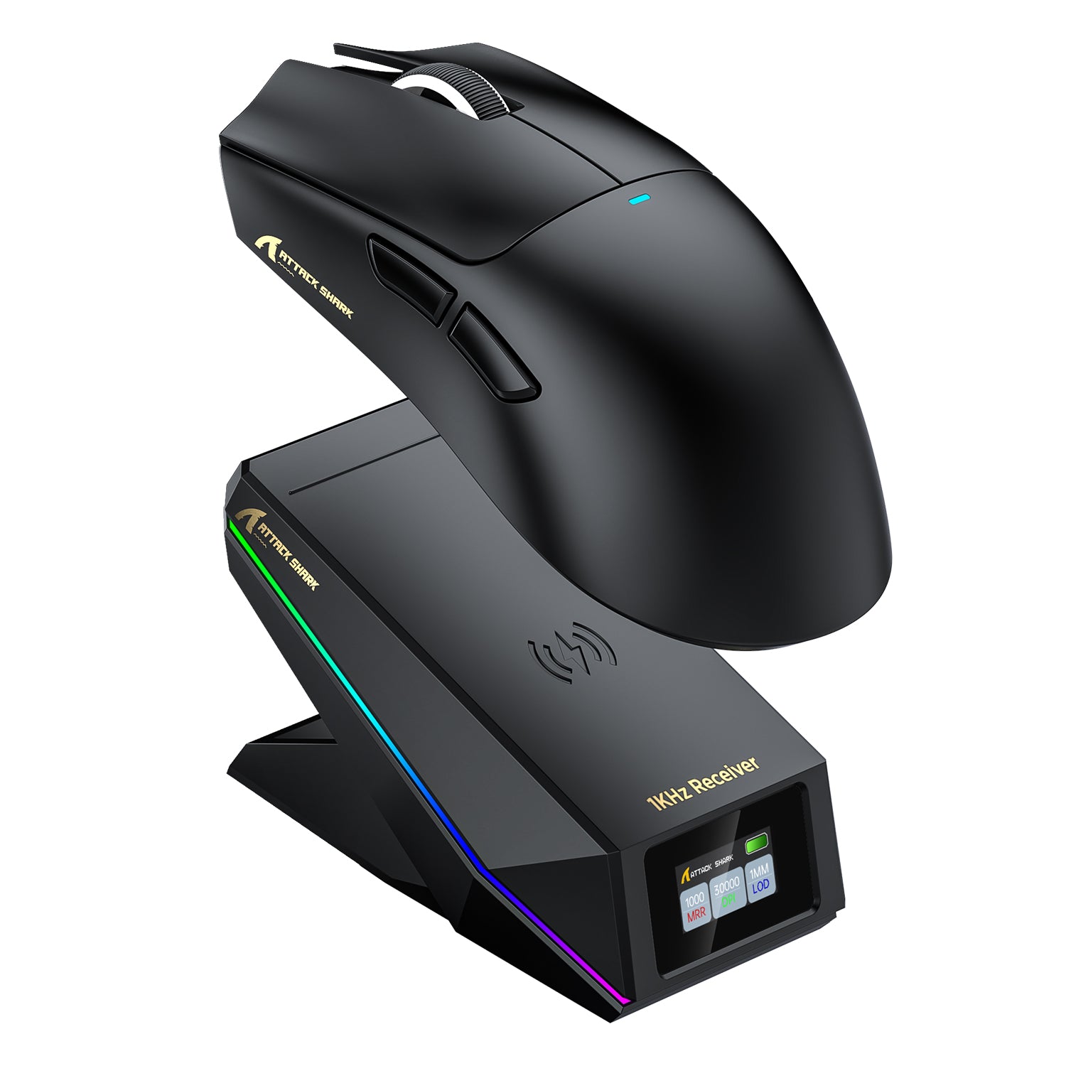 Bezprzewodowa mysz gamingowa ATTACK SHARK X11 PRO V2 z wyświetlaczem TFT, stacją ładującą i zwiniętym kablem C06