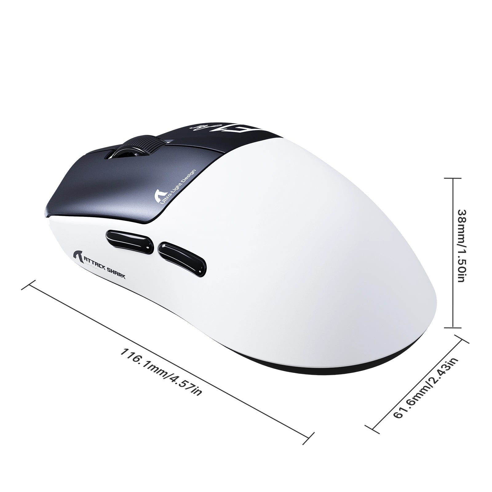 ATTACK SHARK F1 AIR 39 g – bezprzewodowa mysz gamingowa z sensorem PAW3955MAX