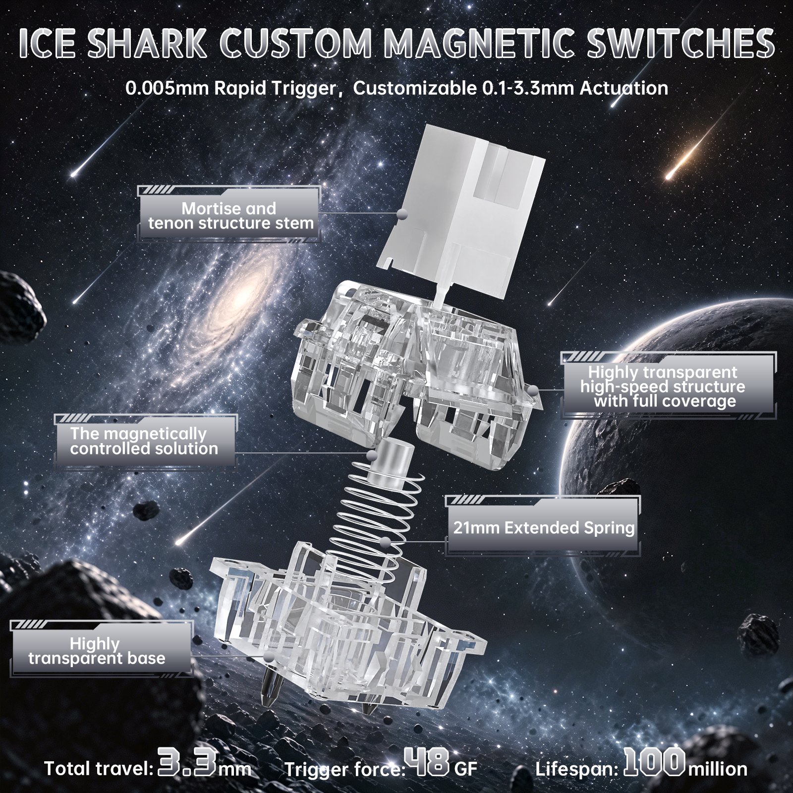 Klawiatura przewodowa ATTACK SHARK R98 HE z włókna węglowego, szybkim spustem, magnetycznym przełącznikiem oraz kablem Ultra RGB C01 w oplocie spiralnym
