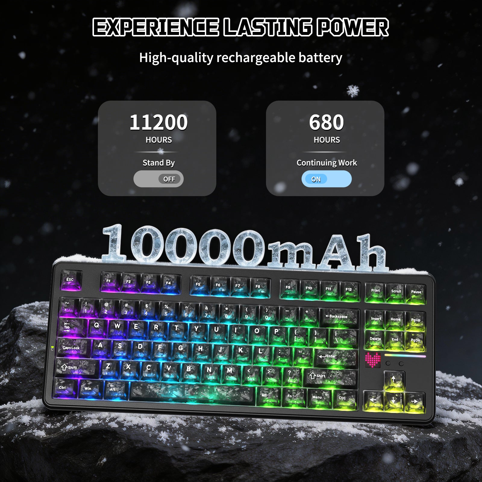 ATTACK SHARK X87 ULTRA Bezprzewodowa mechaniczna klawiatura z odbiornikiem 8K