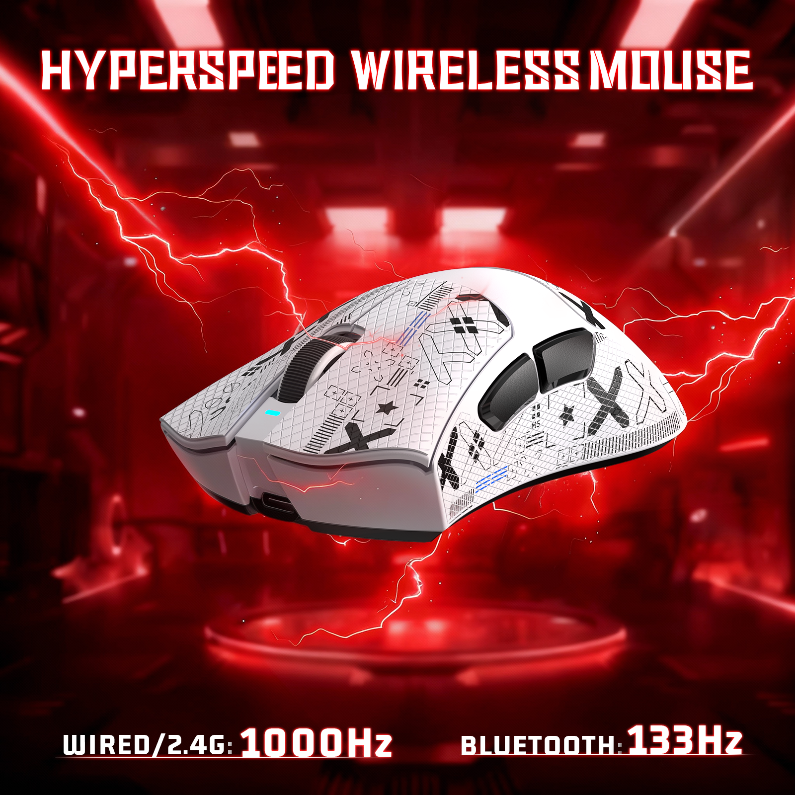 ATTACK SHARK V3 Ultra lekka Tri-mode mysz gamingowa