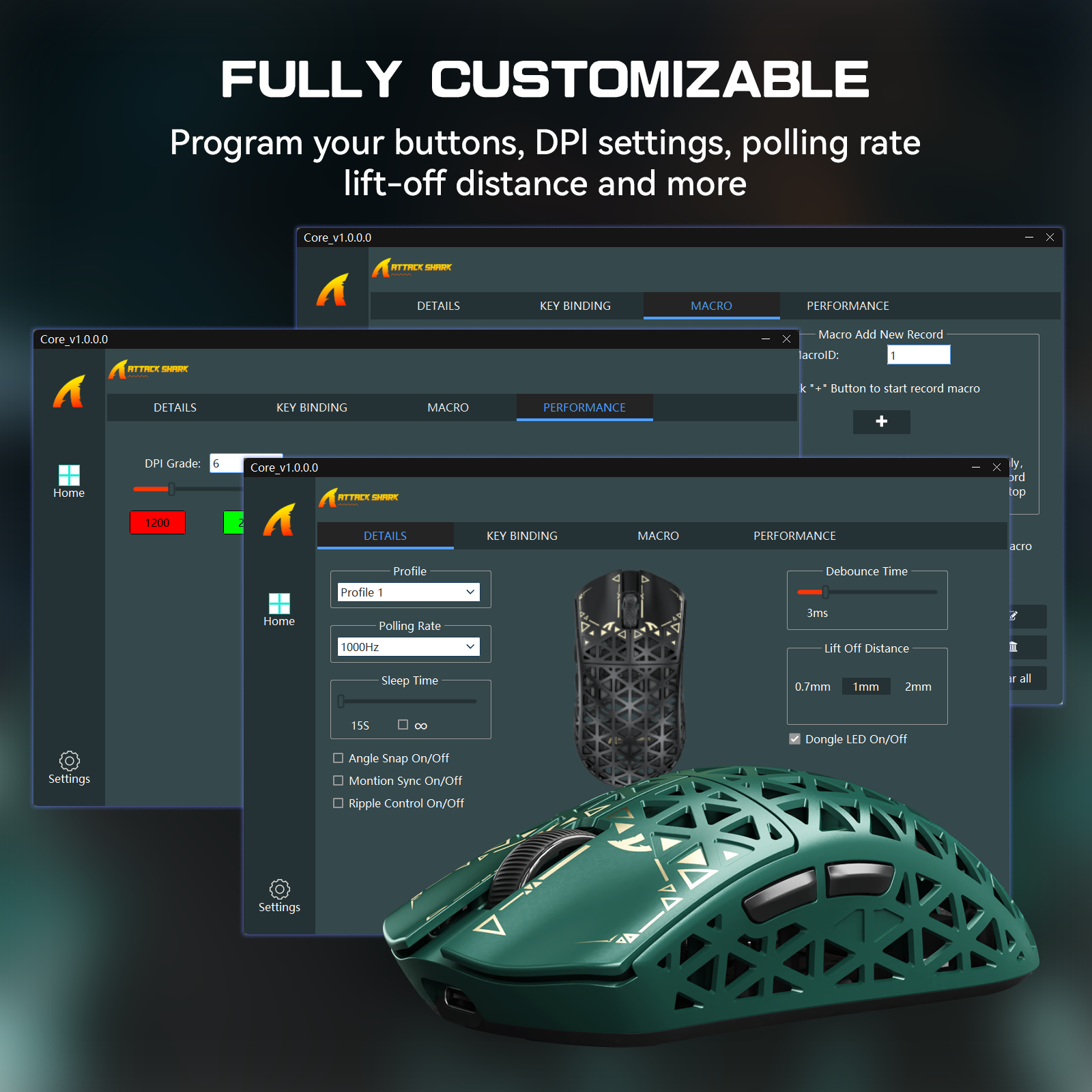 ATTACK SHARK R5 ULTRA Bezprzewodowa mysz do gier z włókna węglowego 8K PAW3950MAX