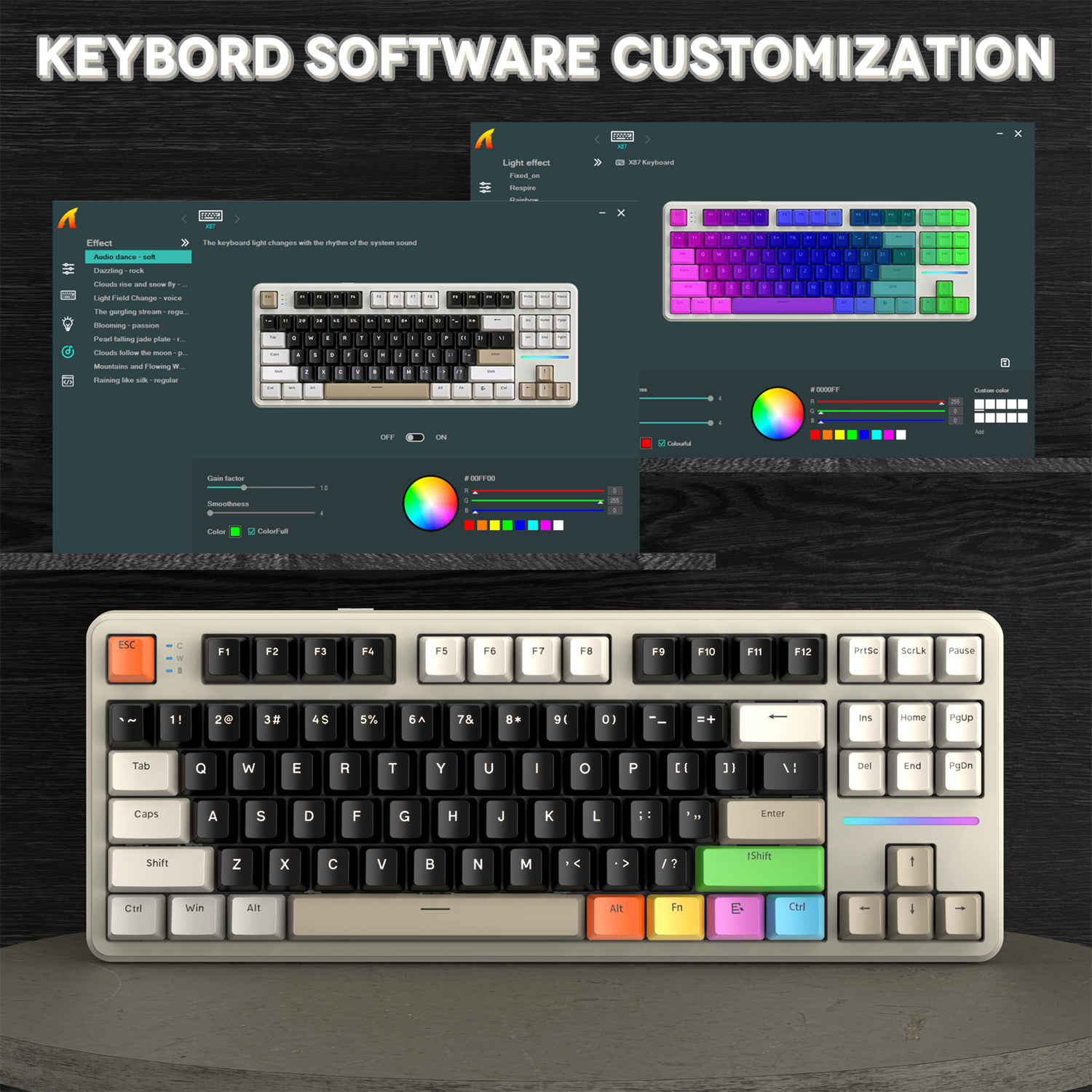 ATTACK SHARK X87 Tri-mode Mechaniczna Klawiatura z Uszczelką