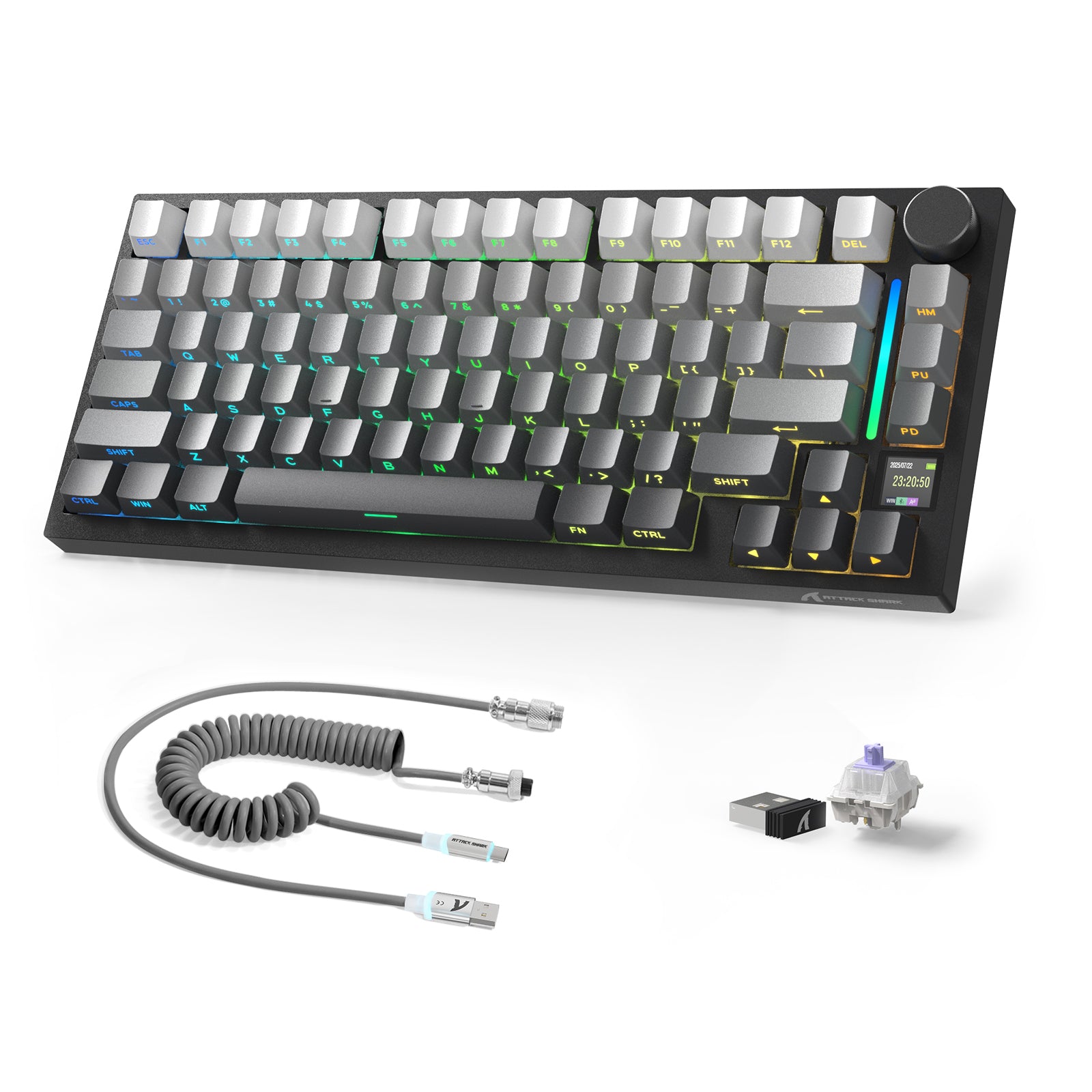 ATTACK SHARK X820ULTRA Mechaniczna klawiatura z kablem C01ULTRA w oplocie