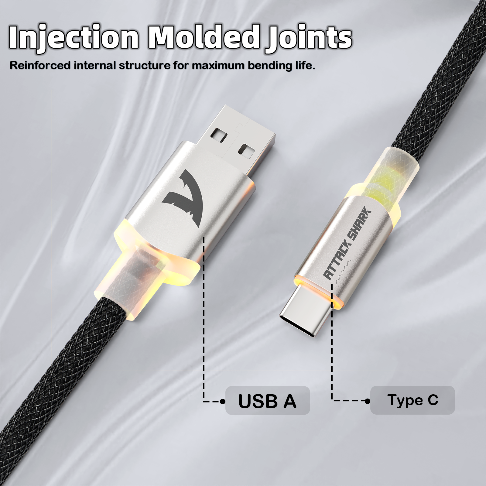 ATTACK SHARK C01ULTIMATE Kabel spiralny do magnetycznej klawiatury 8KHz