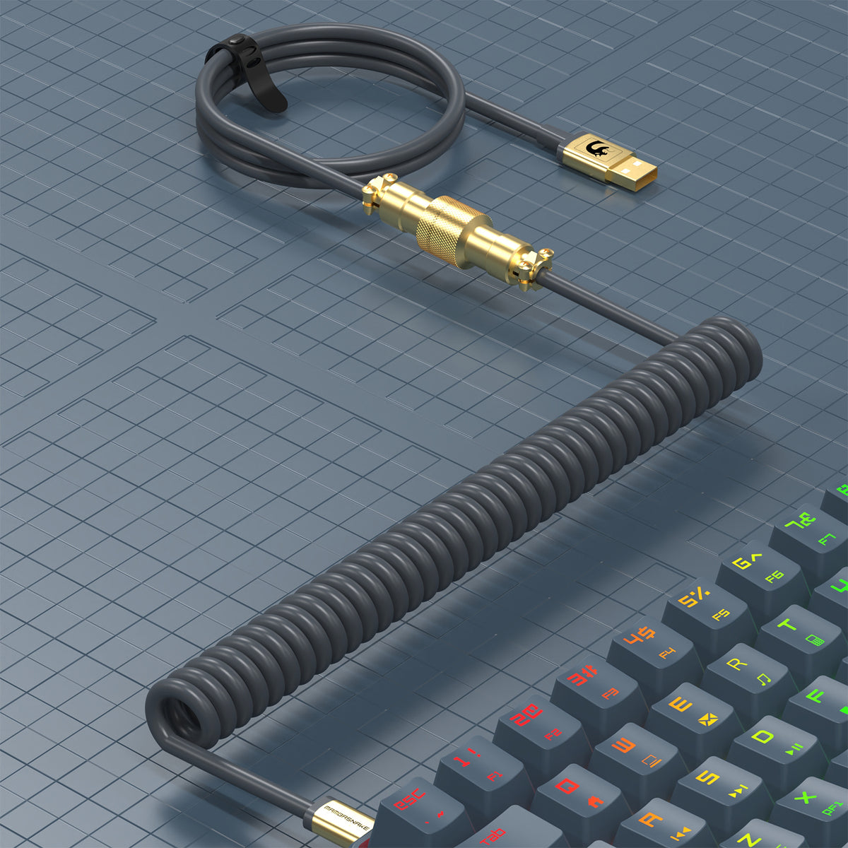 ATTACK SHARK x MAMBASNAKE C02 Kabel spiralny