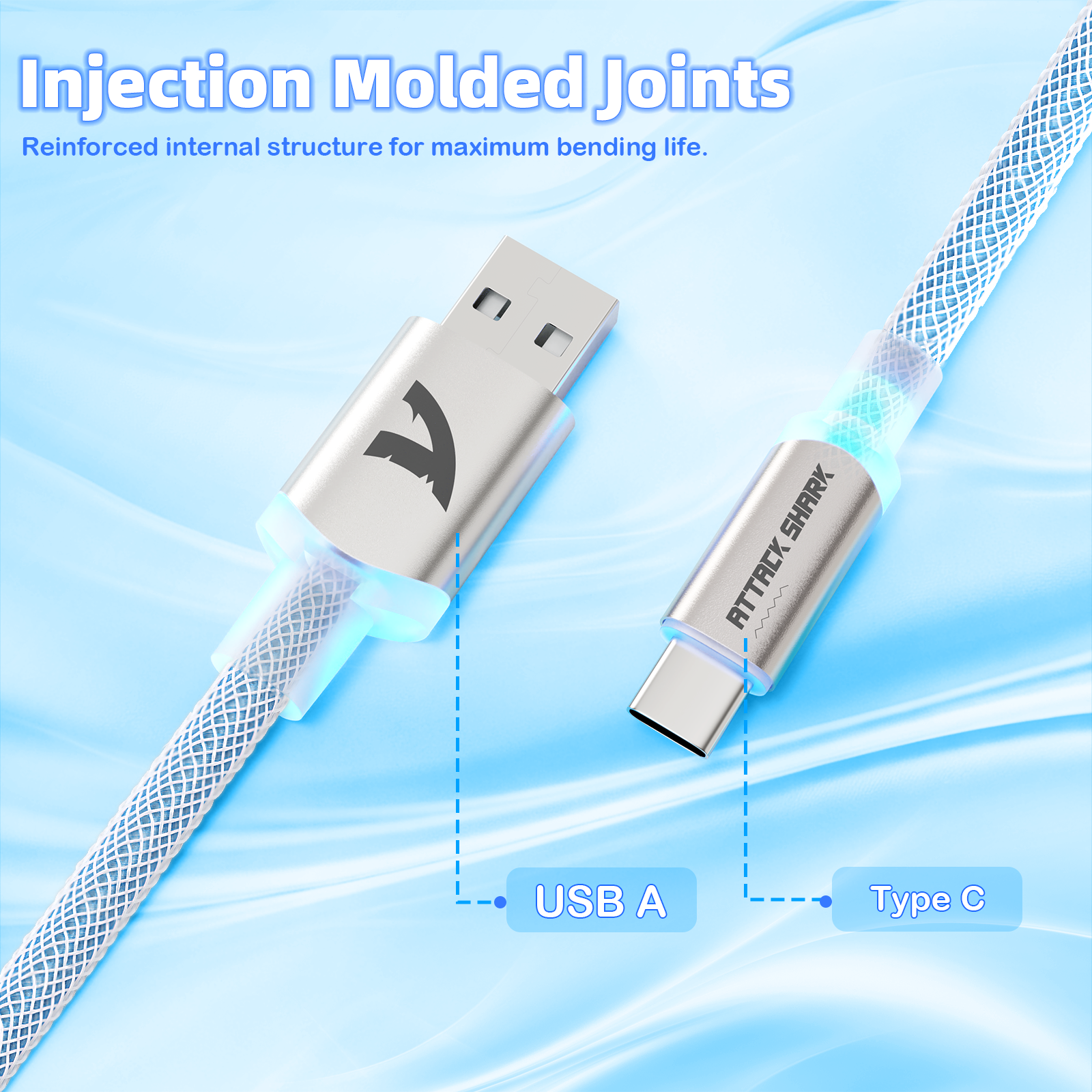 ATTACK SHARK C01ULTIMATE Kabel spiralny do magnetycznej klawiatury 8KHz