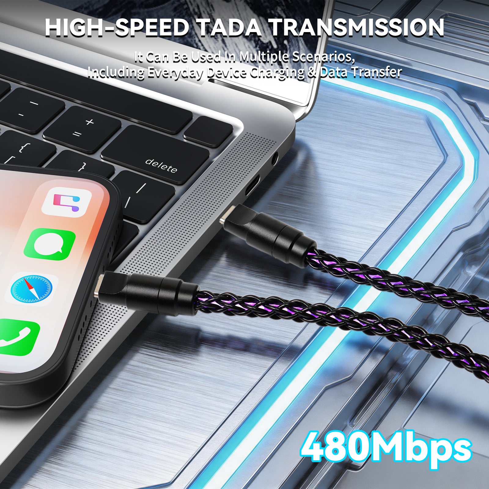 ATTACK SHARK C07 PRO Kabel 2 w 1 Type C do klawiatury/myszy do gier 8KHz