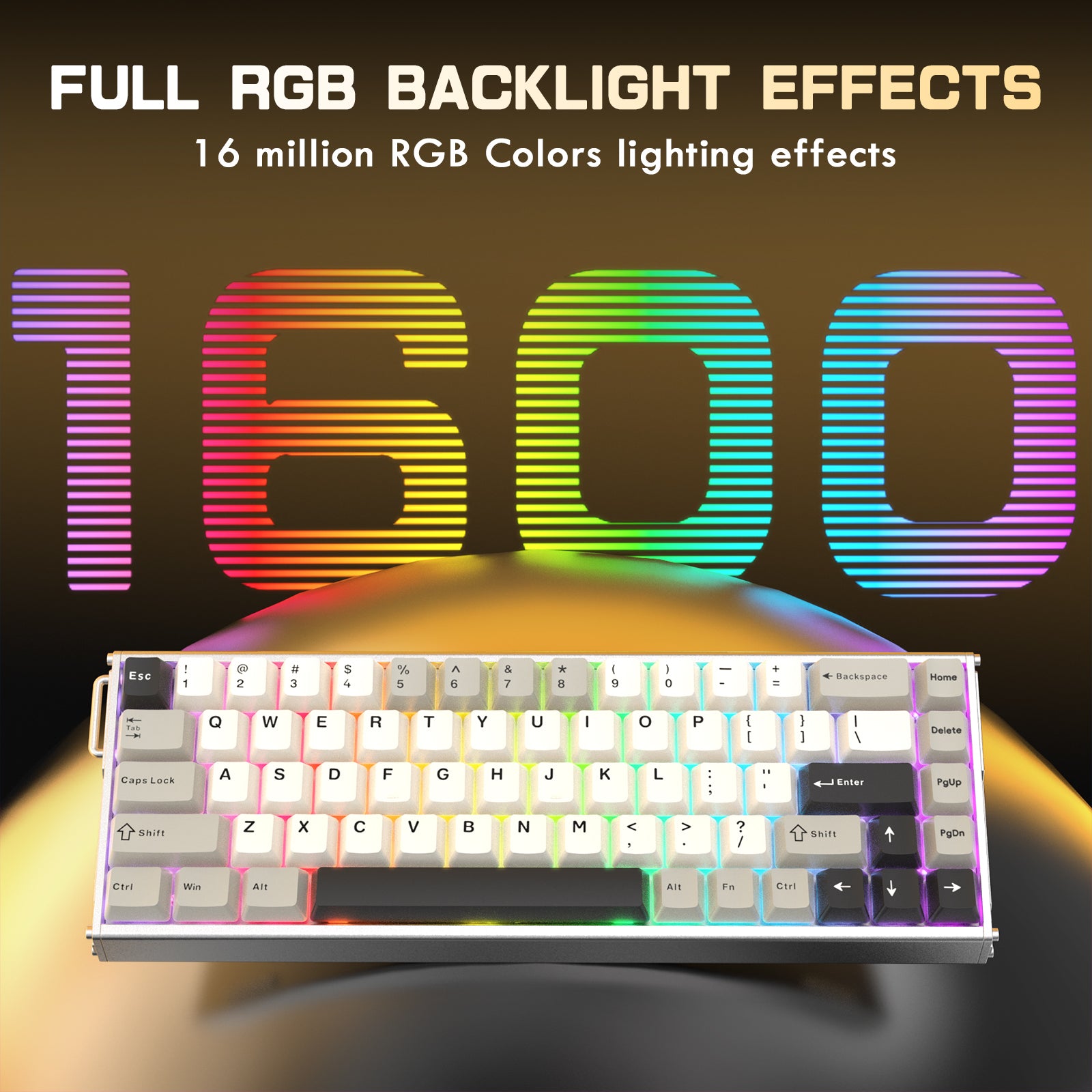 ATTACK SHARK X68MAX HE Klawiatura CNC z aluminium z szybkim wyzwalaczem i przełącznikiem magnetycznym z kablem C01Ultra RGB spiralnym