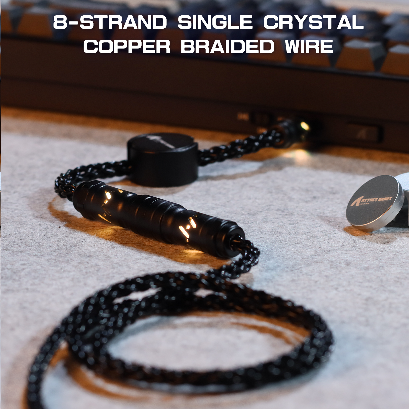 ATTACK SHARK C07 Niestandardowy Kabel Aviator do Klawiatury Magnetycznej 8KHz