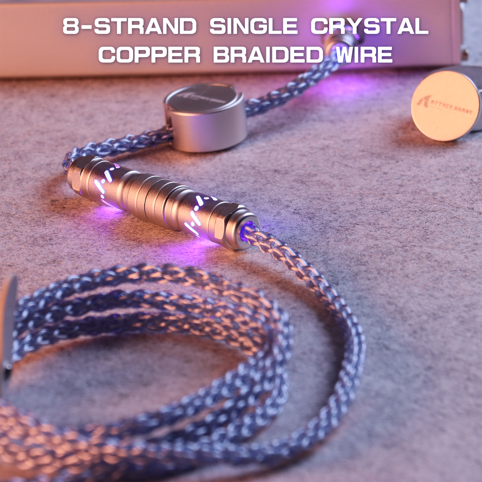 ATTACK SHARK C07 Niestandardowy Kabel Aviator do Klawiatury Magnetycznej 8KHz