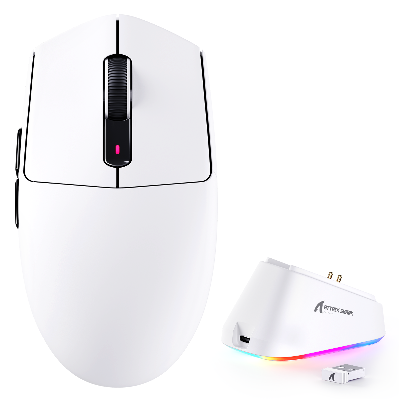 ATTACK SHARK G3 PRO Tri-mode bezprzewodowa mysz gamingowa z dokiem ładującym 25000 DPI Ultra lekka