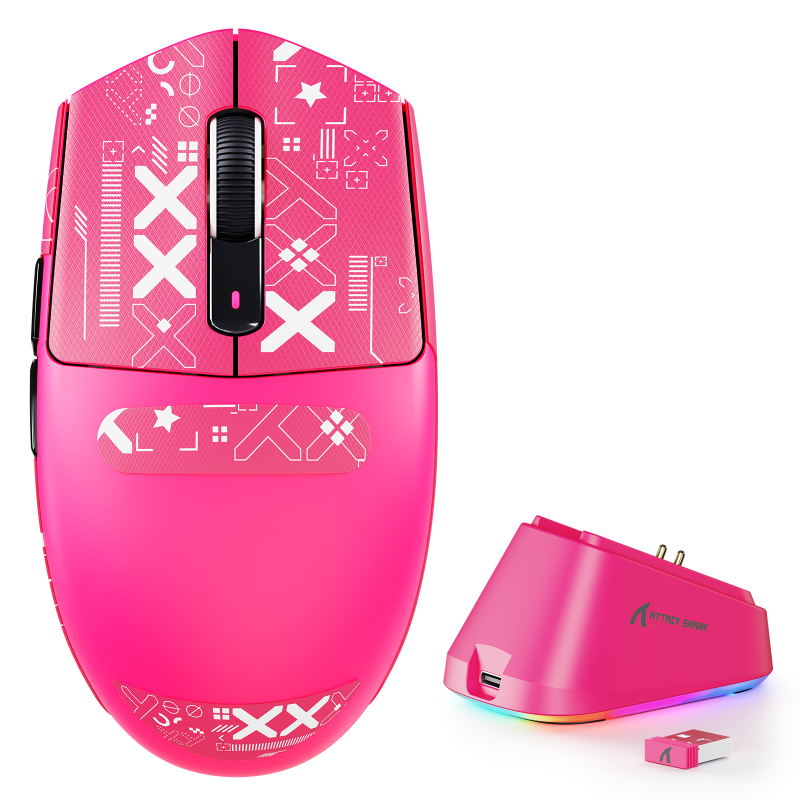 ATTACK SHARK G3 PRO Tri-mode bezprzewodowa mysz gamingowa z dokiem ładującym 25000 DPI Ultra lekka