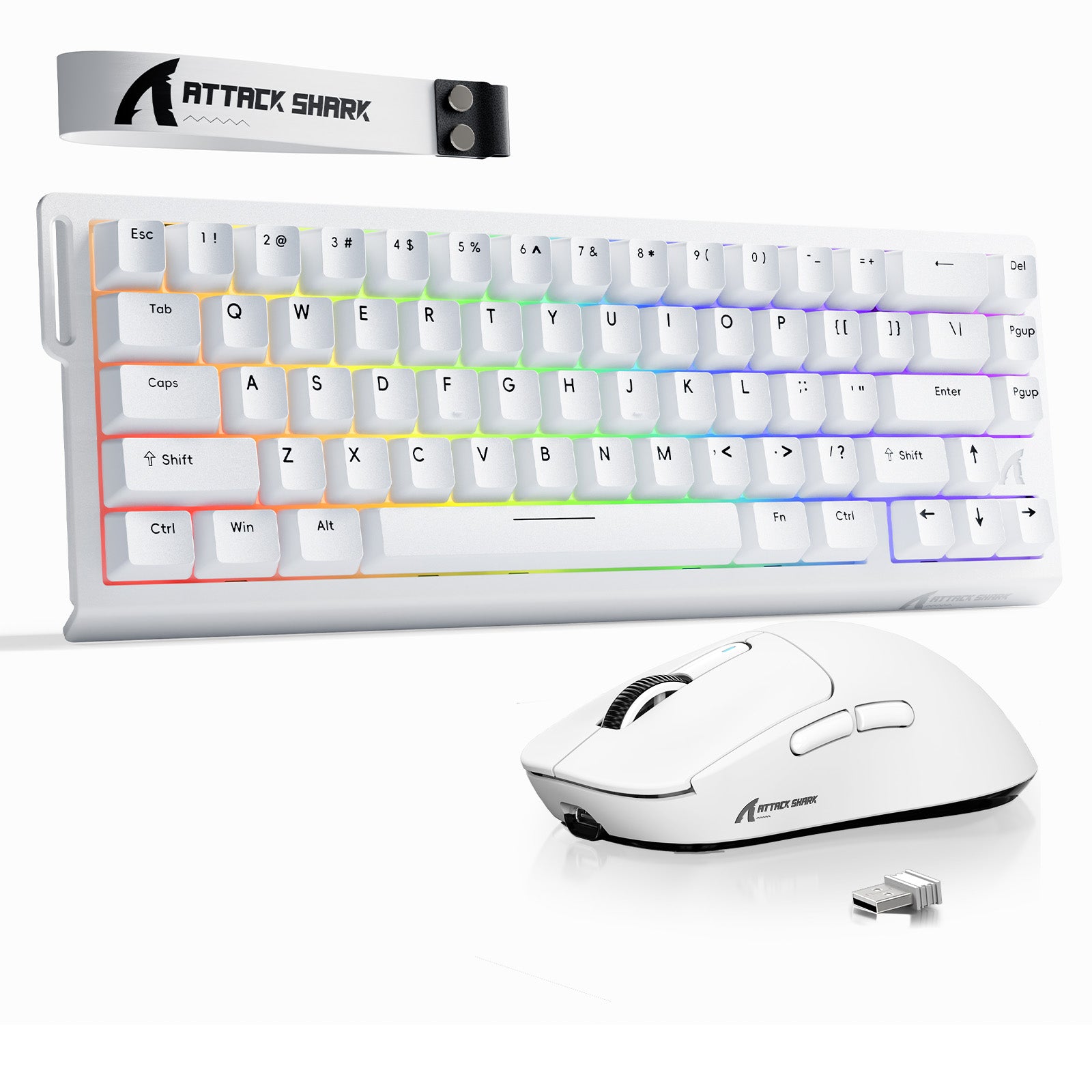 ATTACK SHARK X68HE Klawiatura Rapid Trigger + bezprzewodowa mysz do gier X3 w zestawie