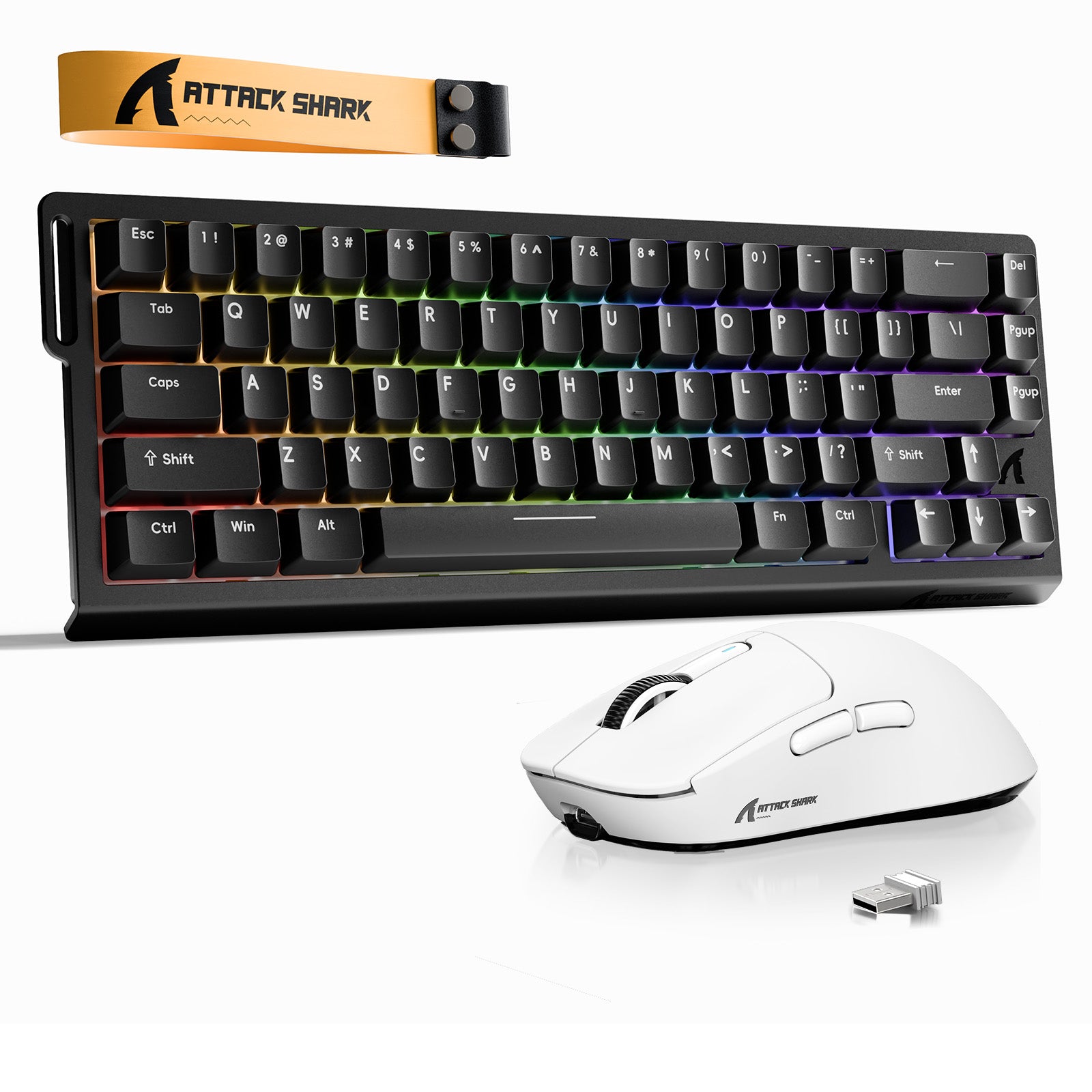 ATTACK SHARK X68HE Klawiatura Rapid Trigger + bezprzewodowa mysz do gier X3 w zestawie