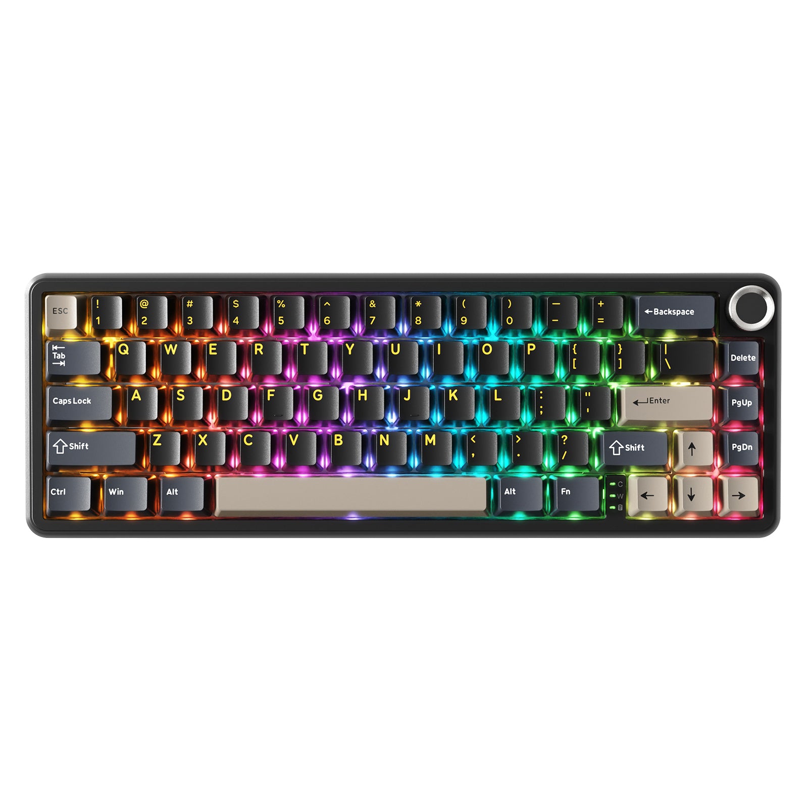ATTACK SHARK X66 Bezprzewodowa Mechaniczna Klawiatura z Keycapami PBT z Nadrukiem Bocznych Znaków