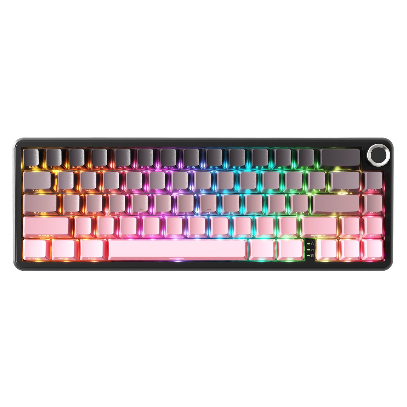 ATTACK SHARK X66 Bezprzewodowa Mechaniczna Klawiatura z Keycapami PBT z Nadrukiem Bocznych Znaków