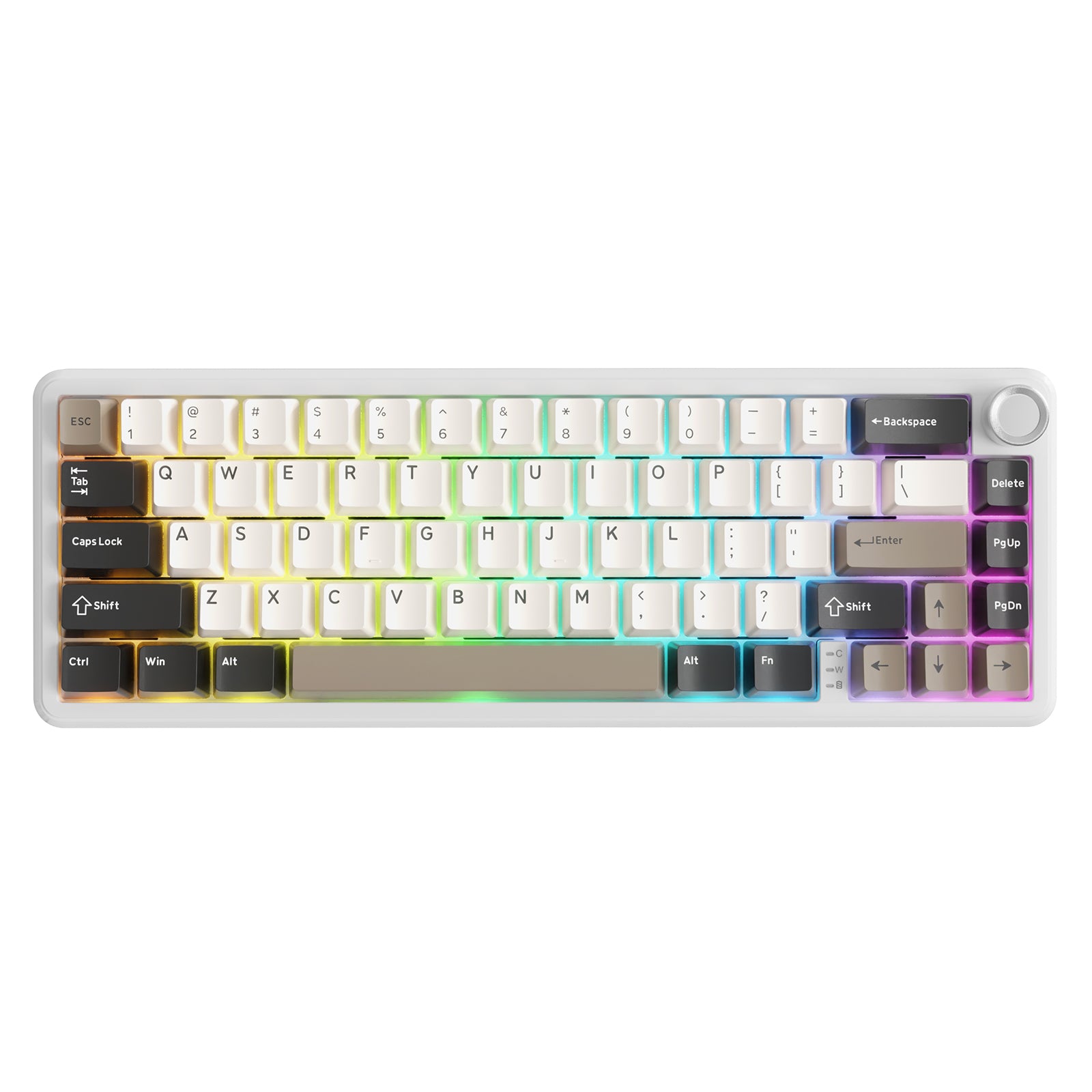 ATTACK SHARK X66 Bezprzewodowa Mechaniczna Klawiatura z Keycapami PBT z Nadrukiem Bocznych Znaków