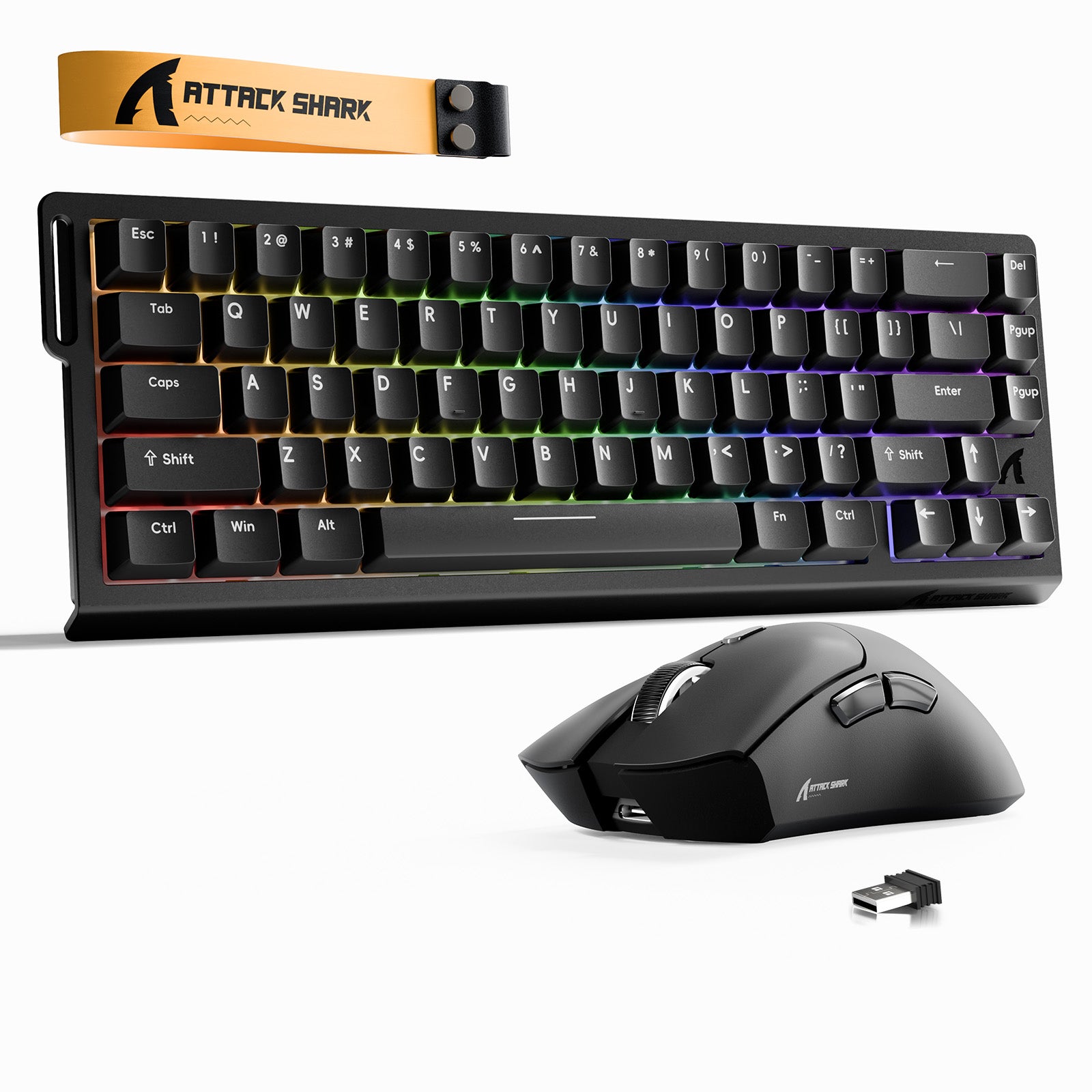 ATTACK SHARK X68HE Klawiatura Rapid Trigger + bezprzewodowa mysz do gier R1 w zestawie