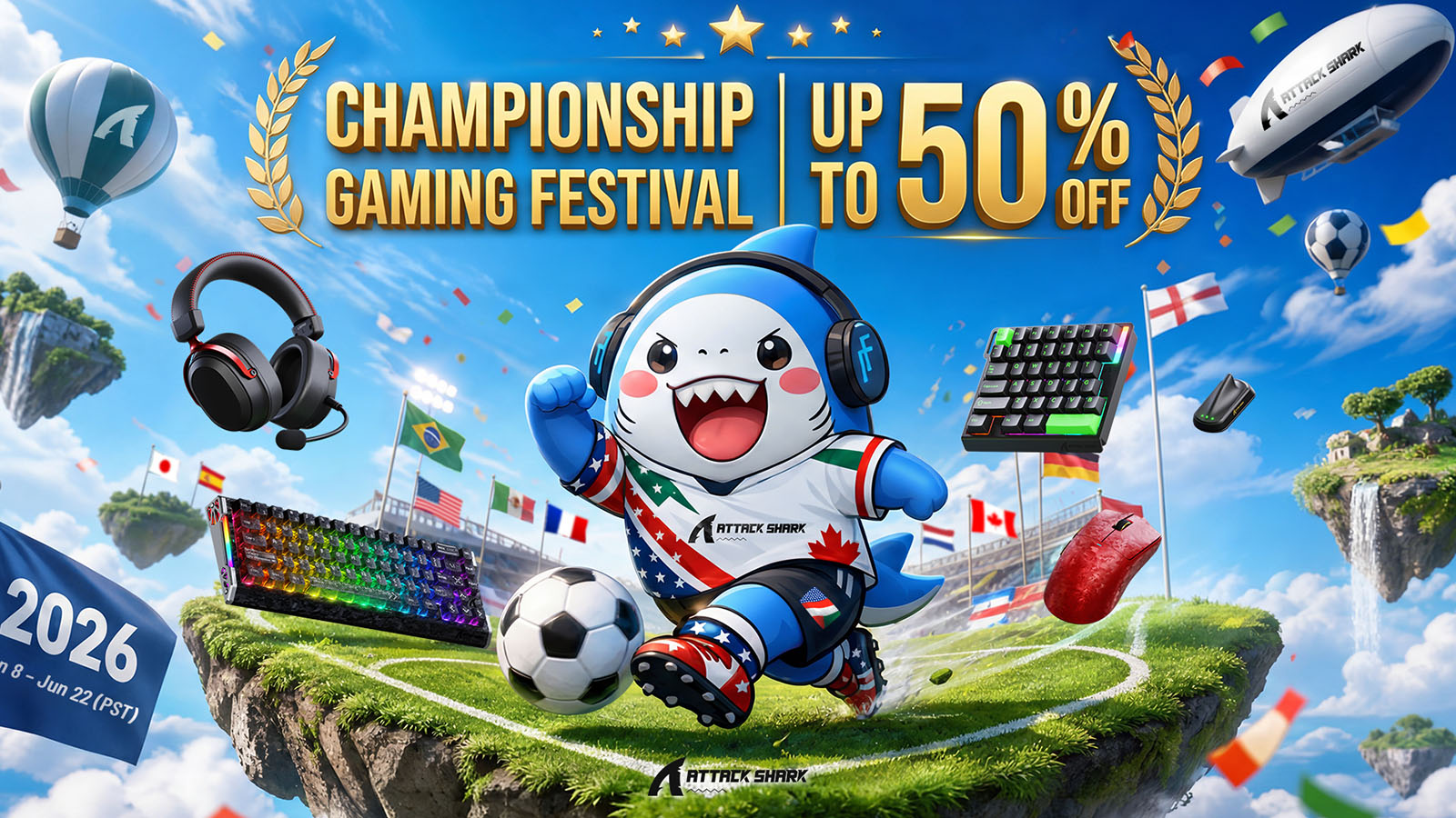 Championship Gaming Festival: Świętuj sezon Mistrzostw Świata z ATTACK SHARK