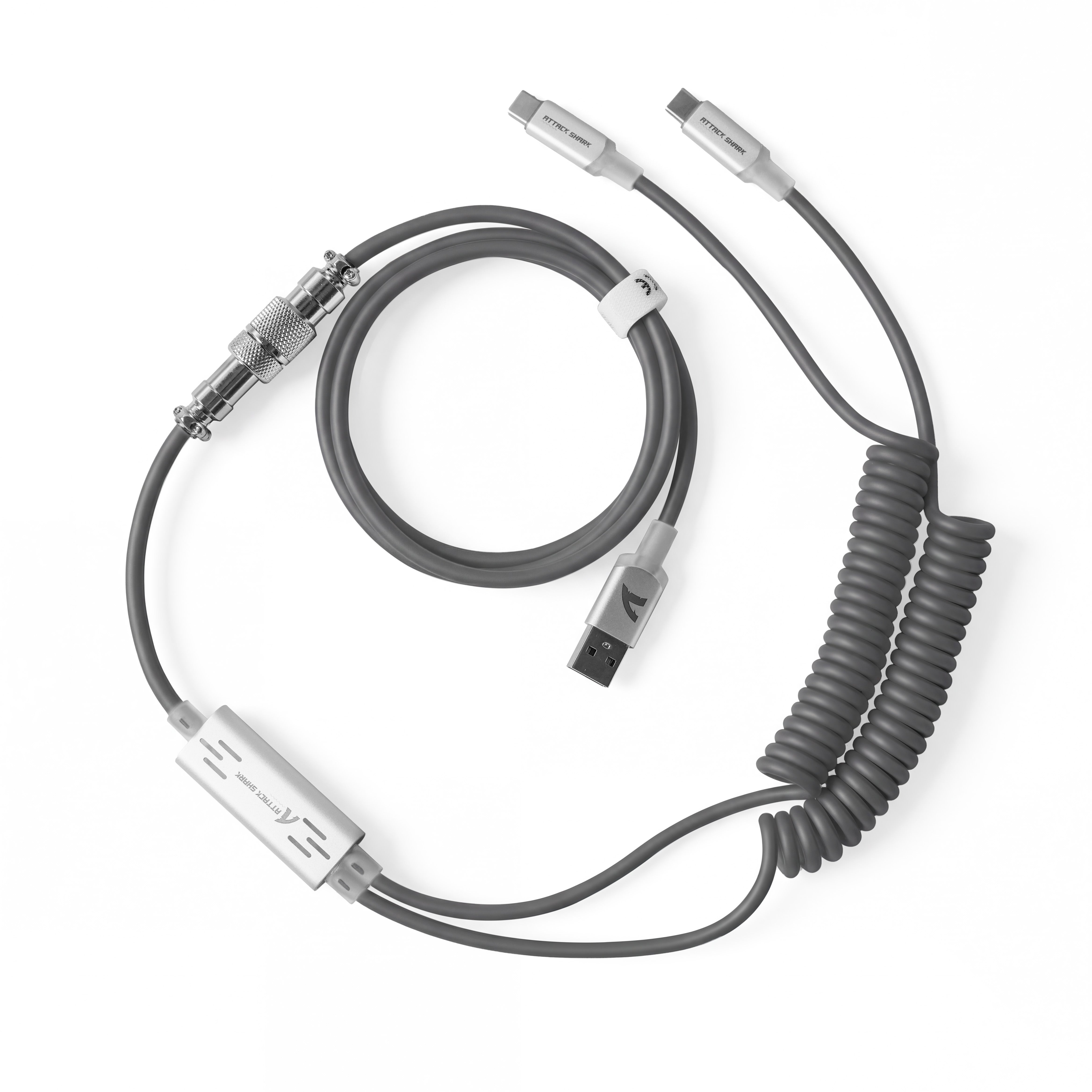 ATTACK SHARK C08 2-w-1 niestandardowy kabel lotniczy do magnetycznych klawiatur 8kHz