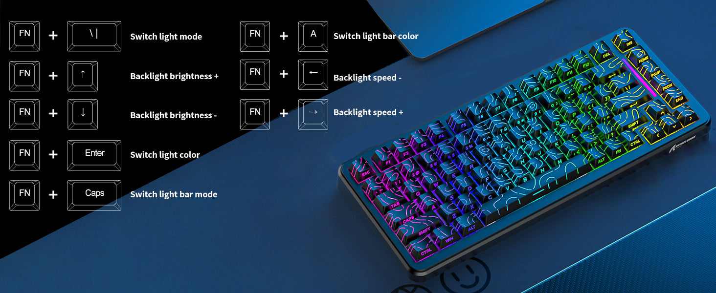 ATTACK SHARK X82PRO HE Magnetyczna klawiatura z kablem C01Ultra RGB spiralnym