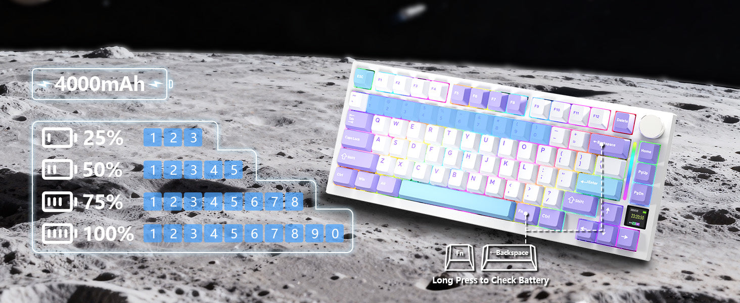 ATTACK SHARK X820Ultra Tri-mode Mechaniczna klawiatura z uszczelką