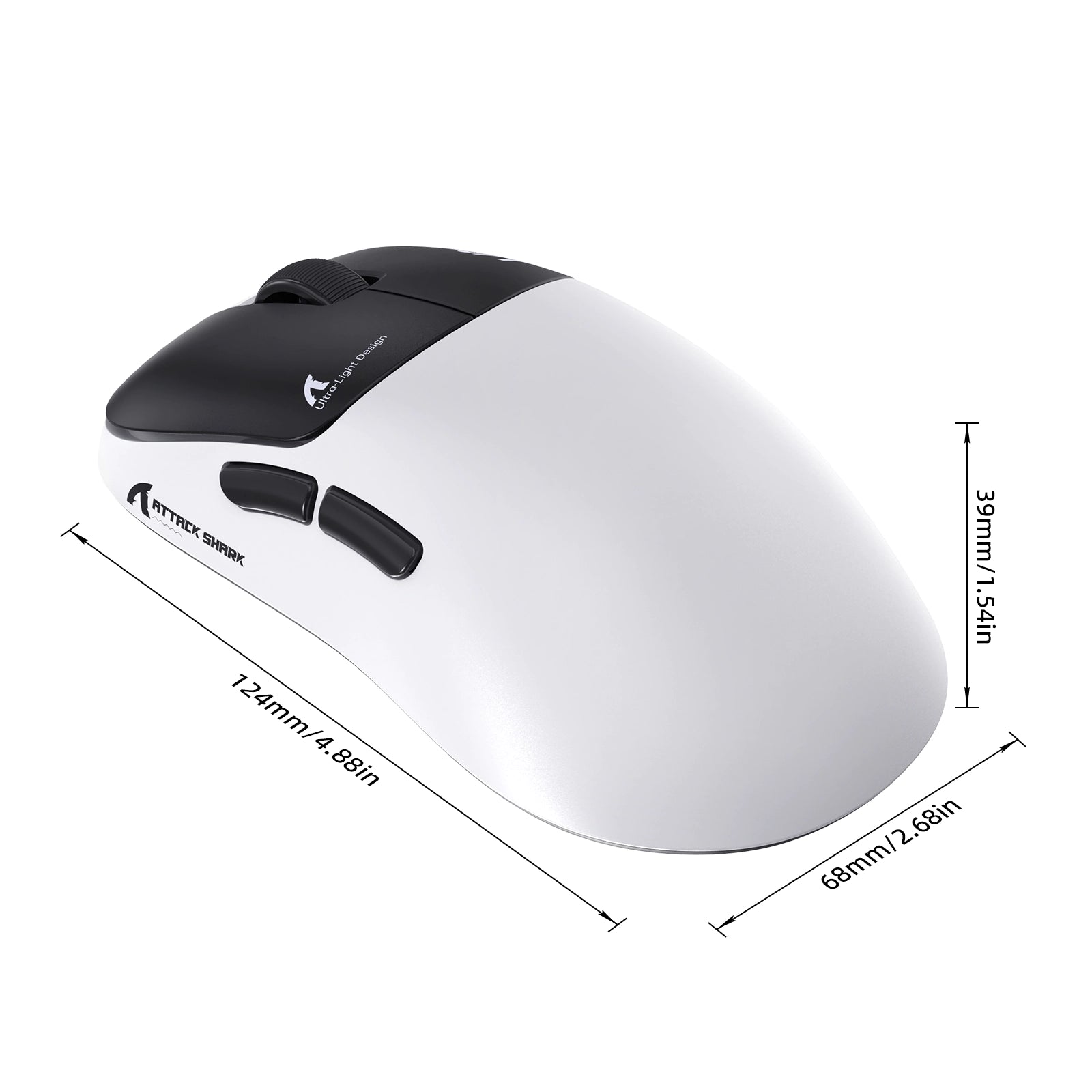 Ergonomiczna bezprzewodowa mysz gamingowa ATTACK SHARK V2 AIR PAW3955MAX