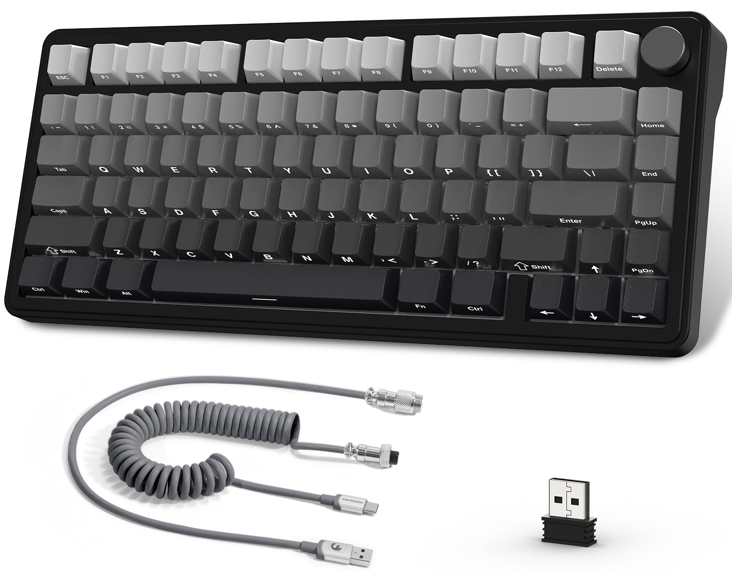 Gradient Black (with Coiled Pro Cable) / Linear White Jade Switch