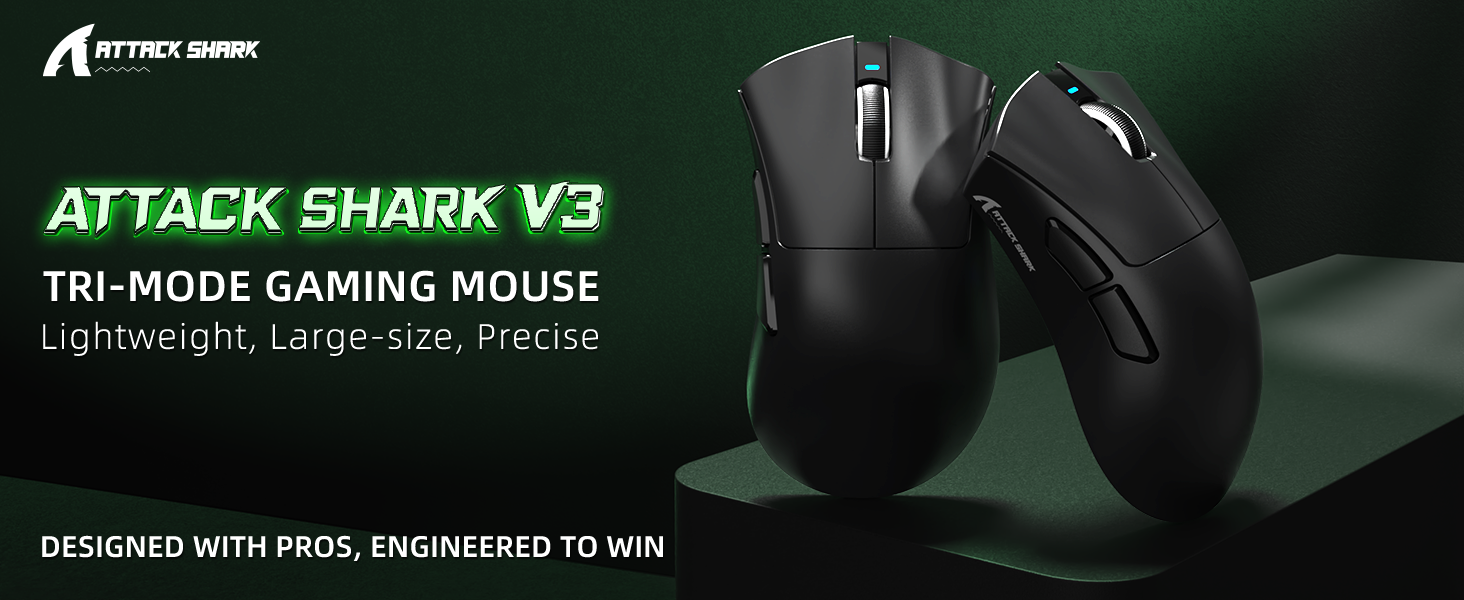 ATTACK SHARK V3 Ultra lekka Tri-mode mysz gamingowa