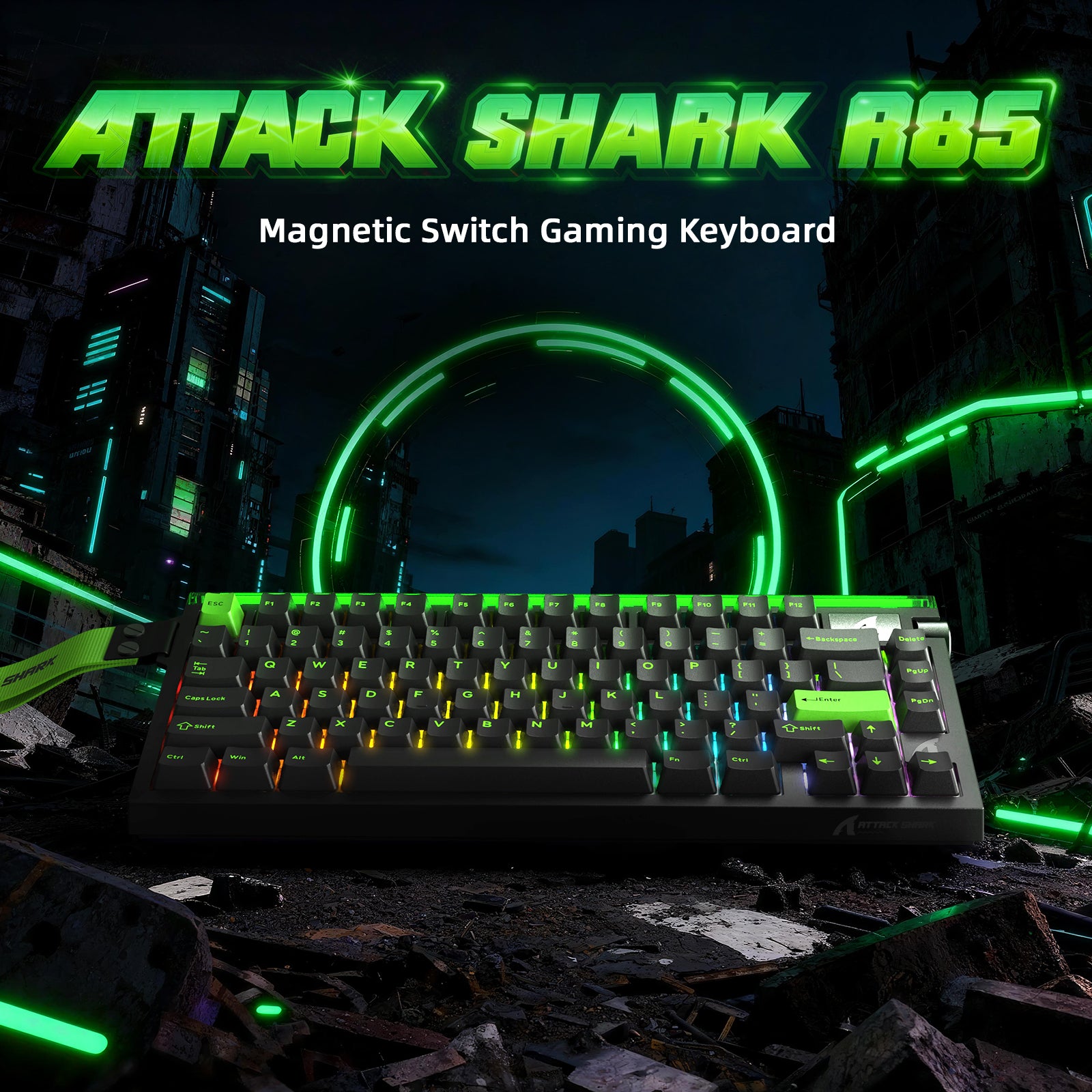 ATTACK SHARK R85 HE Rapid Trigger Klawiatura z kablem LED C01ULTRA