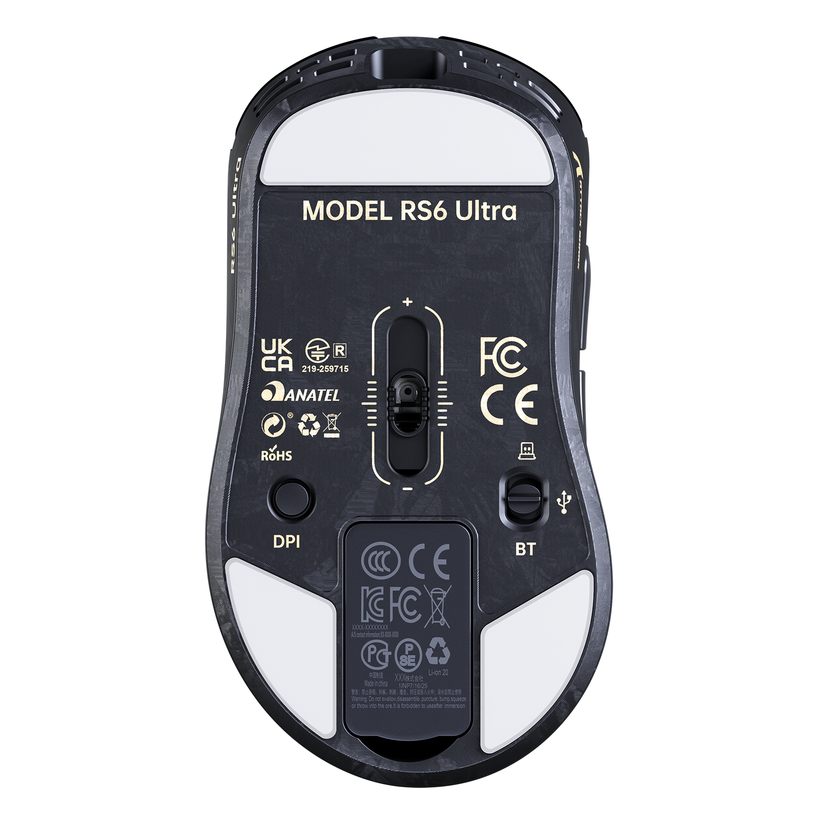 ATTACK SHARK RS6 ULTRA Carbon Fiber Bezprzewodowa Mysz Gamingowa PAW3955MAX