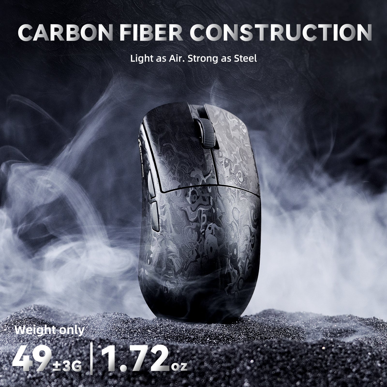 ATTACK SHARK R11 ULTRA Carbon Fiber Wireless 8K PAW3950MAX Gaming Mouse