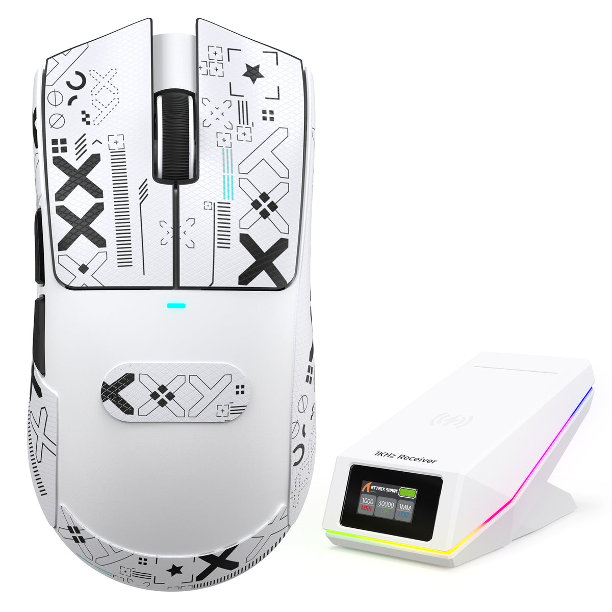 Bezprzewodowa mysz gamingowa ATTACK SHARK X11 PRO V2 z wyświetlaczem TFT i stacją ładującą