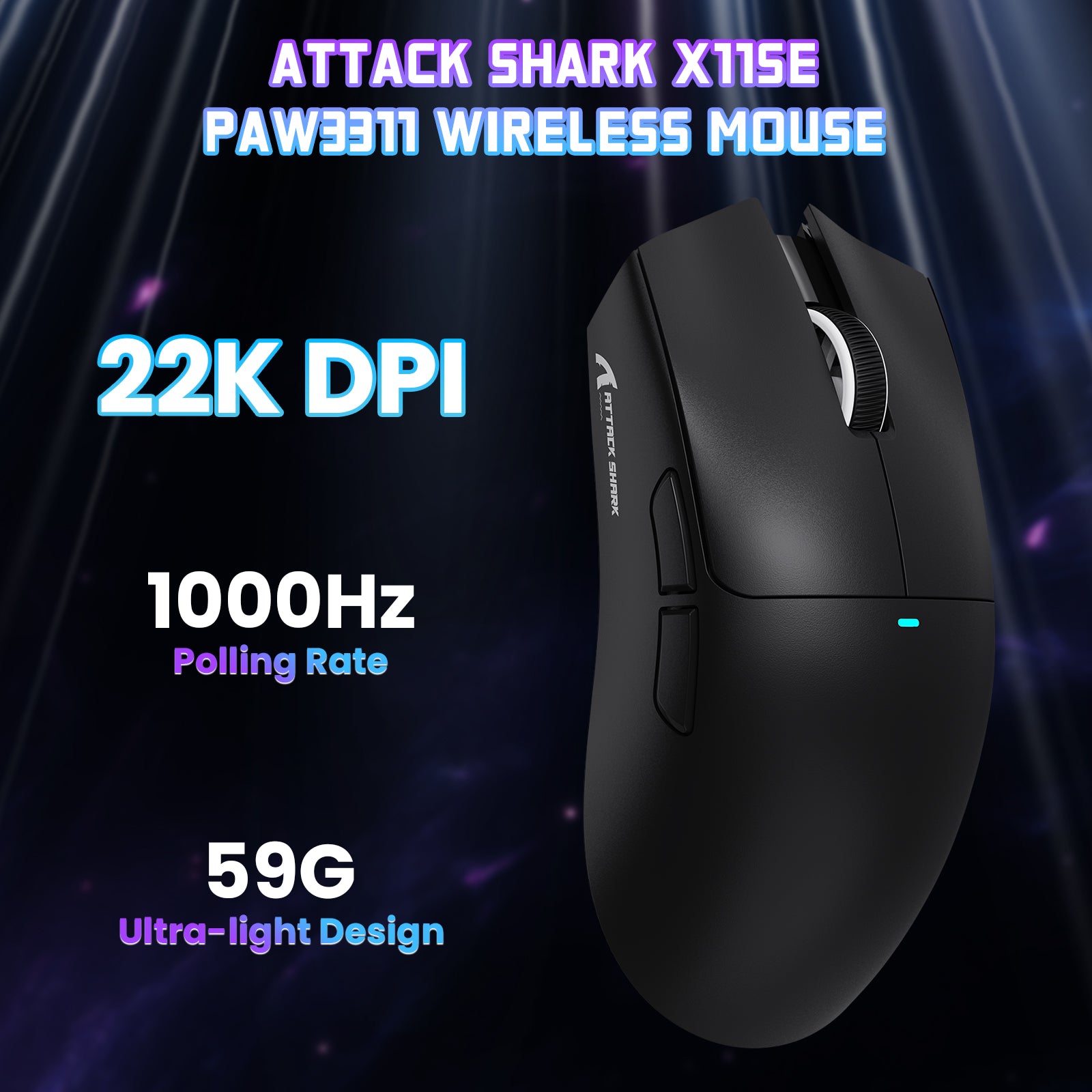 ATTACK SHARK X11SE Bezprzewodowa mysz do gier