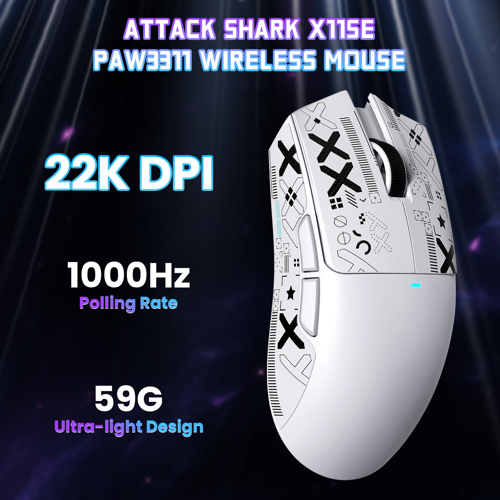 ATTACK SHARK X11SE Bezprzewodowa mysz do gier