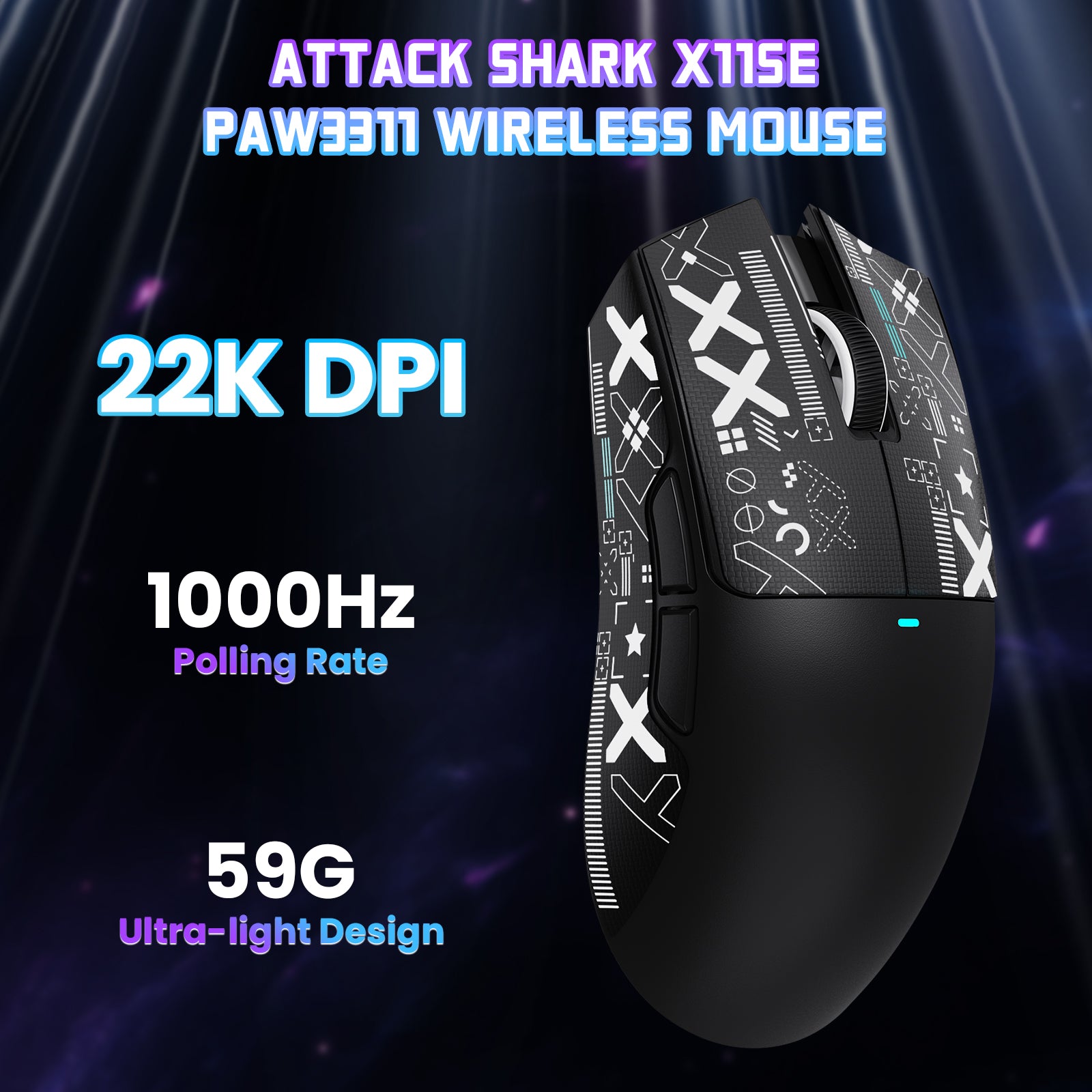 ATTACK SHARK X11SE Bezprzewodowa mysz do gier