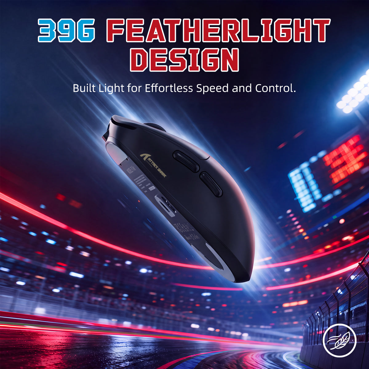 ATTACK SHARK F1 AIR 39g Bezprzewodowa mysz gamingowa z sensorem PAW3955MAX i przewodem C06 Ultra