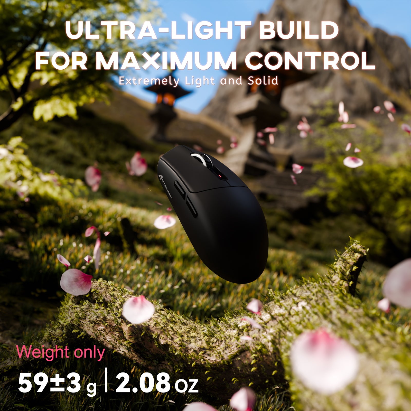ATTACK SHARK G3 Tri-mode Bezprzewodowa mysz do gier 25000 DPI Ultra lekka
