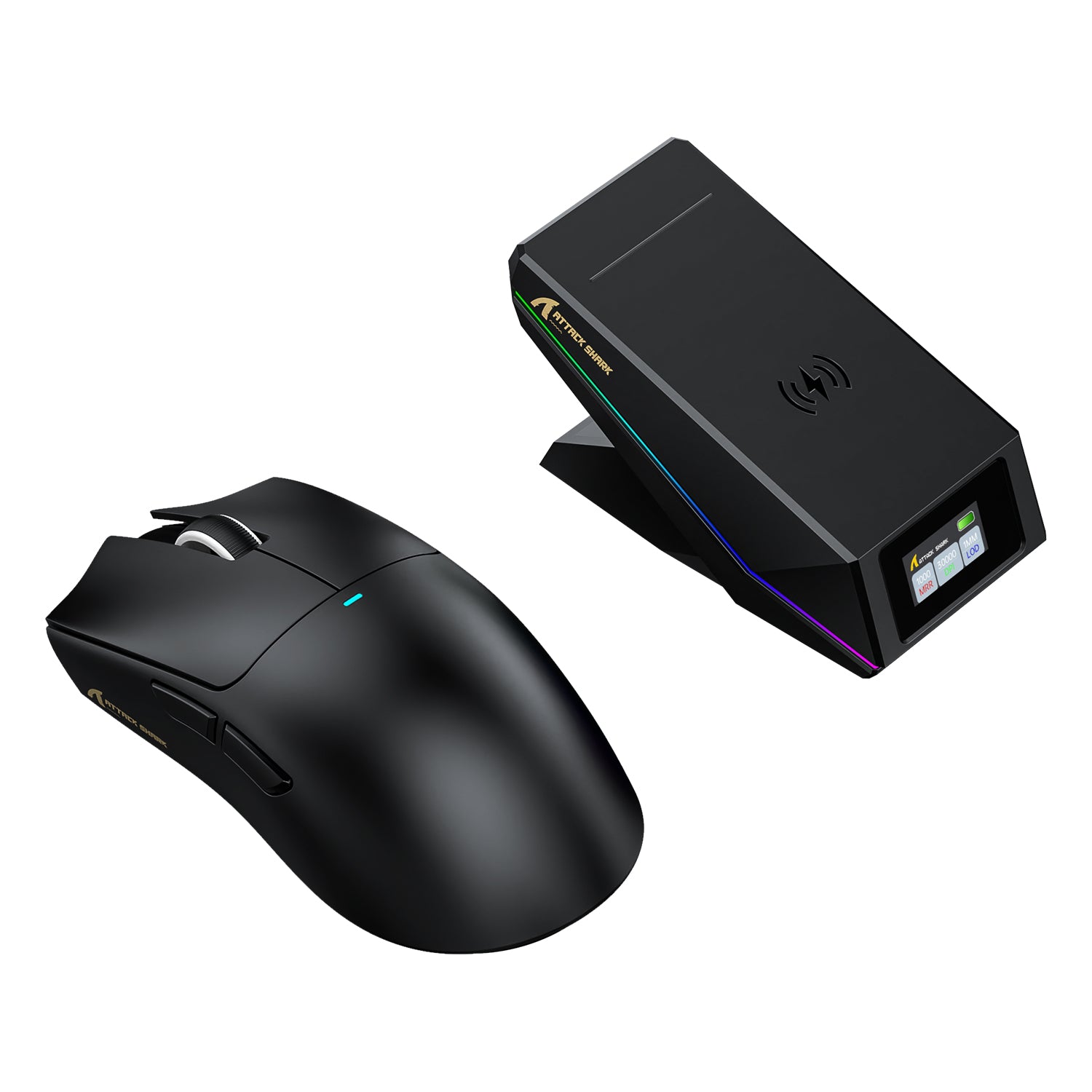 Bezprzewodowa mysz gamingowa ATTACK SHARK X11 PRO V2 z wyświetlaczem TFT, stacją ładującą i zwiniętym kablem C06