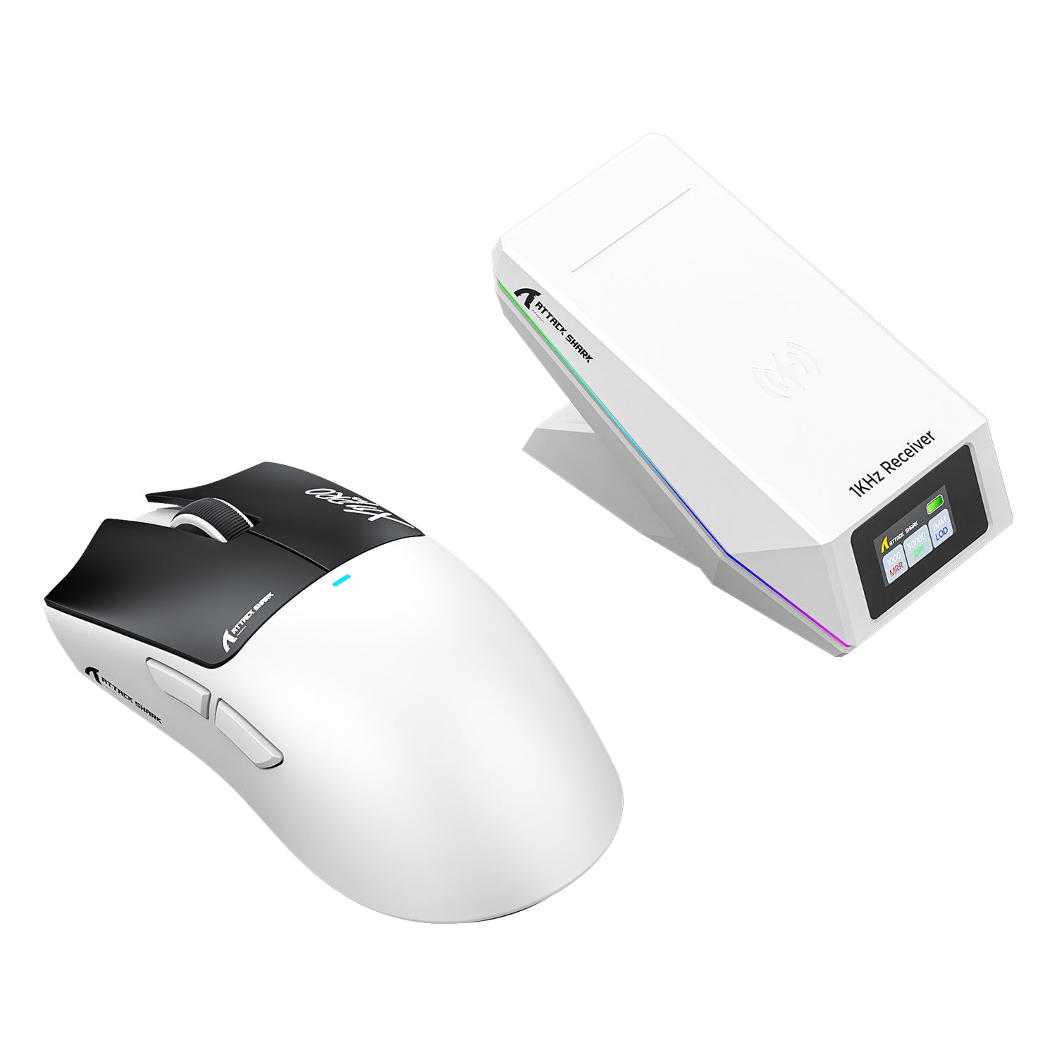 Bezprzewodowa mysz gamingowa ATTACK SHARK X11 PRO V2 z wyświetlaczem TFT, stacją ładującą i zwiniętym kablem C06
