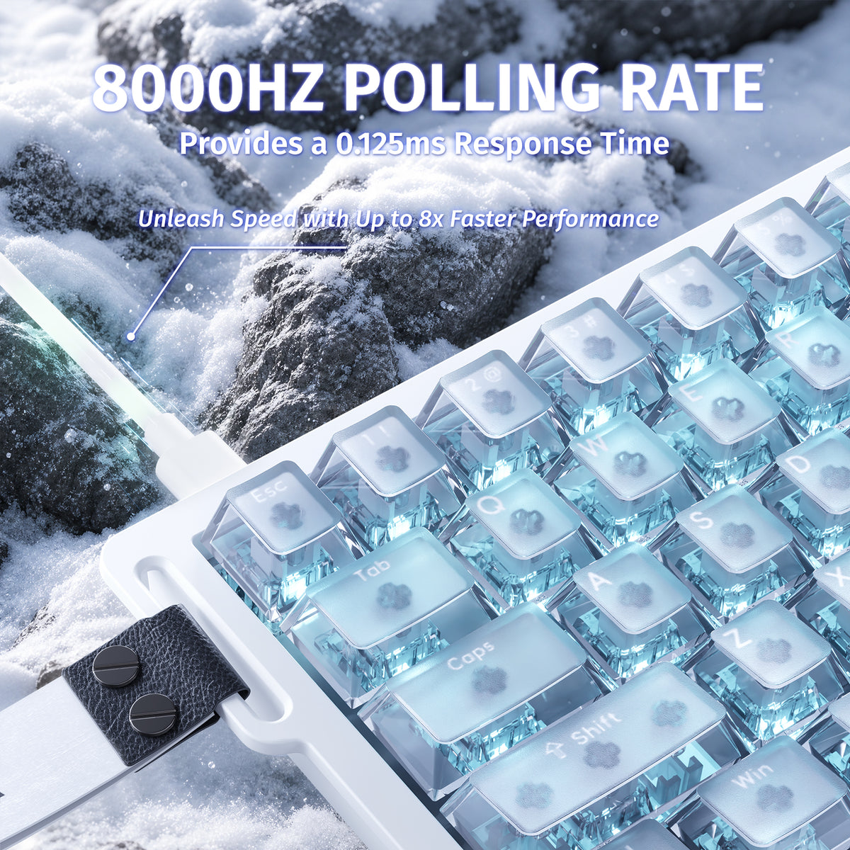 ATTACK SHARK X68 HE Klawiatura z Magnetycznym Przełącznikiem Rapid Trigger