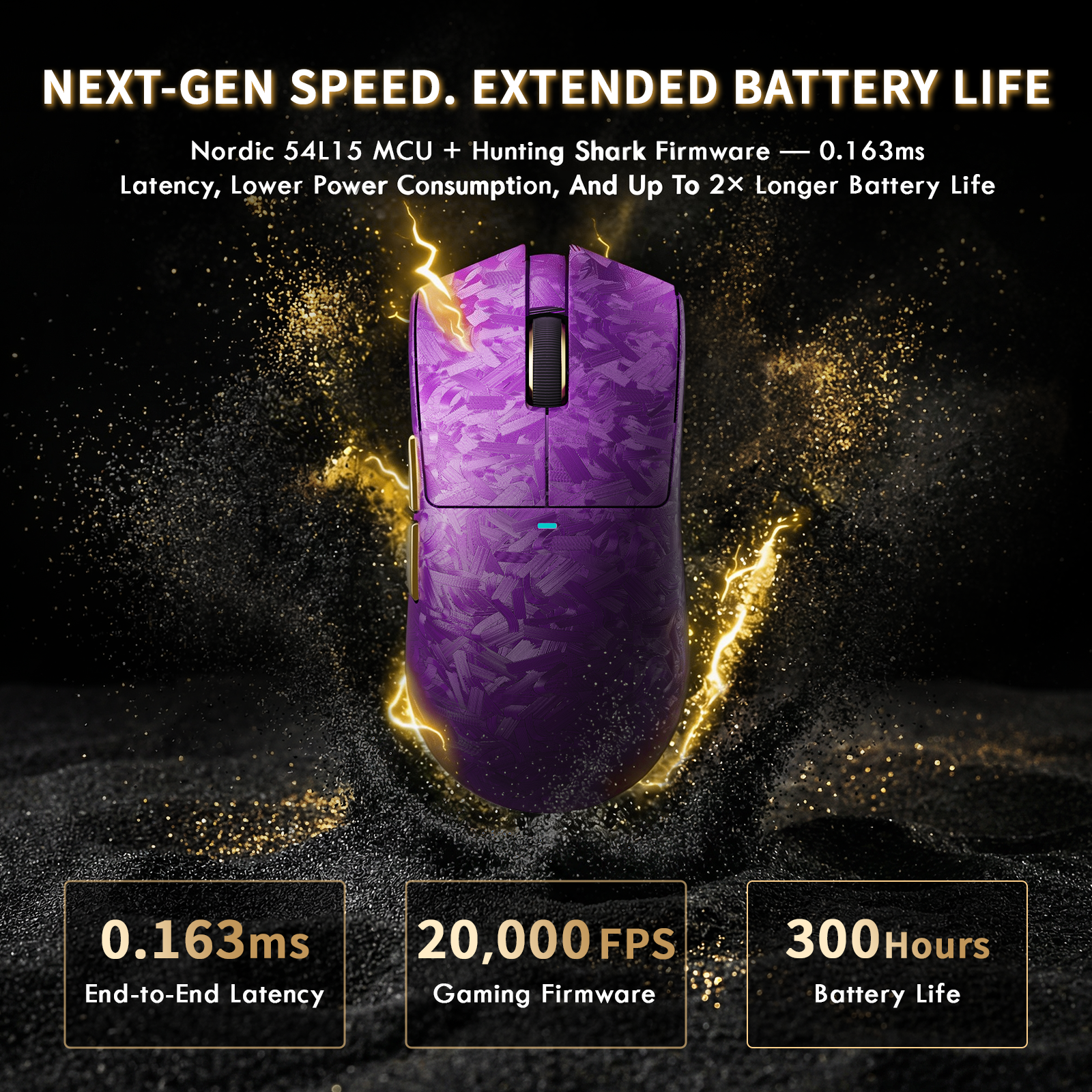 ATTACK SHARK X11 ULTRA Bezprzewodowa mysz gamingowa z włókna węglowego z kablem C06 Ultra LED