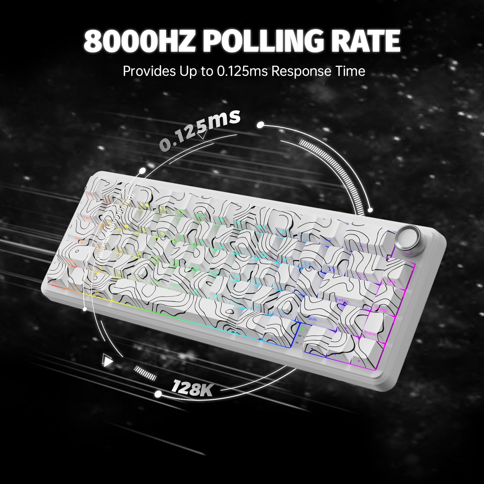 ATTACK SHARK X65PRO HE Bezprzewodowa Klawiatura z Magnetycznym Przełącznikiem Rapid Trigger