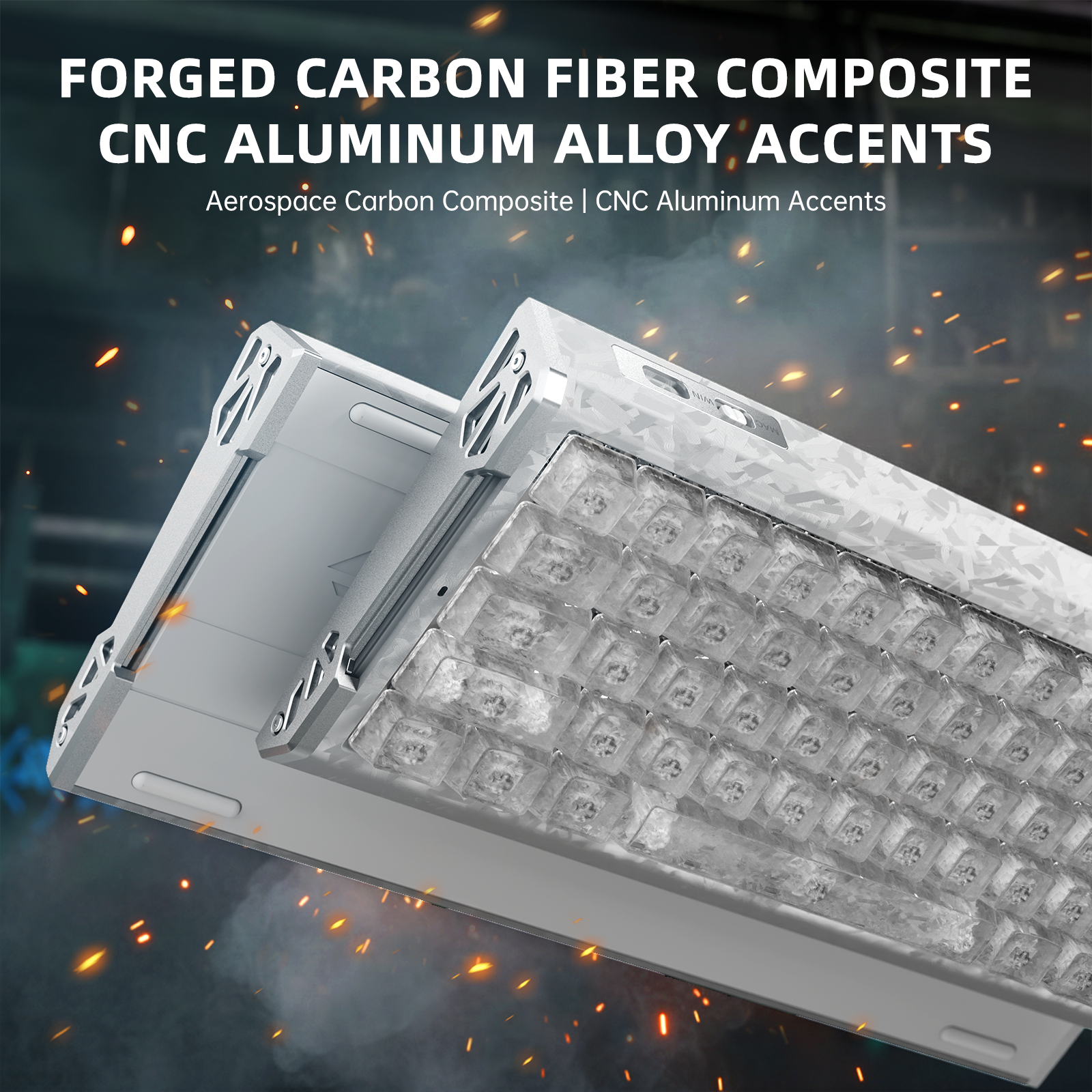 ATTACK SHARK R68 HE Carbon Fiber Rapid Trigger Klawiatura z magnetycznym przełącznikiem