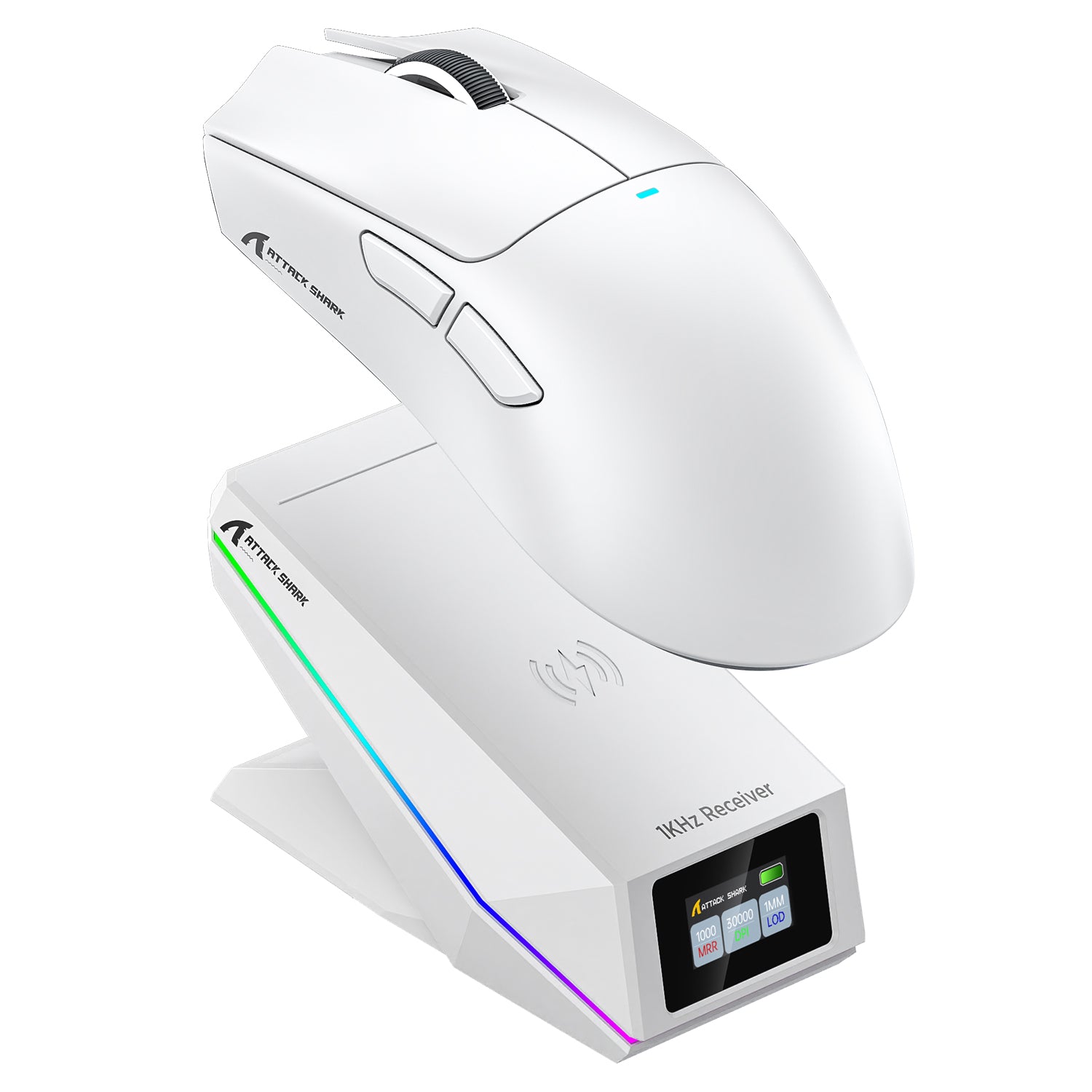 Bezprzewodowa mysz gamingowa ATTACK SHARK X11 PRO V2 z wyświetlaczem TFT, stacją ładującą i zwiniętym kablem C06